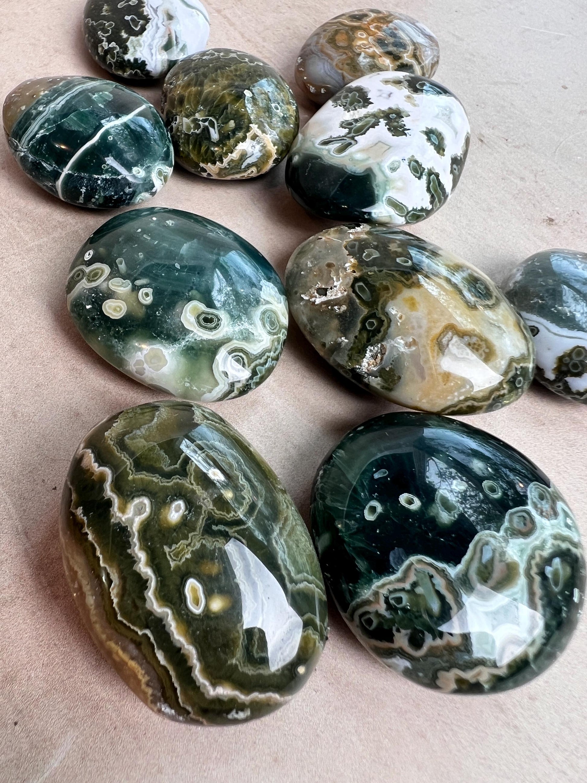 Ocean Jasper Pocket Stones: Vein 7