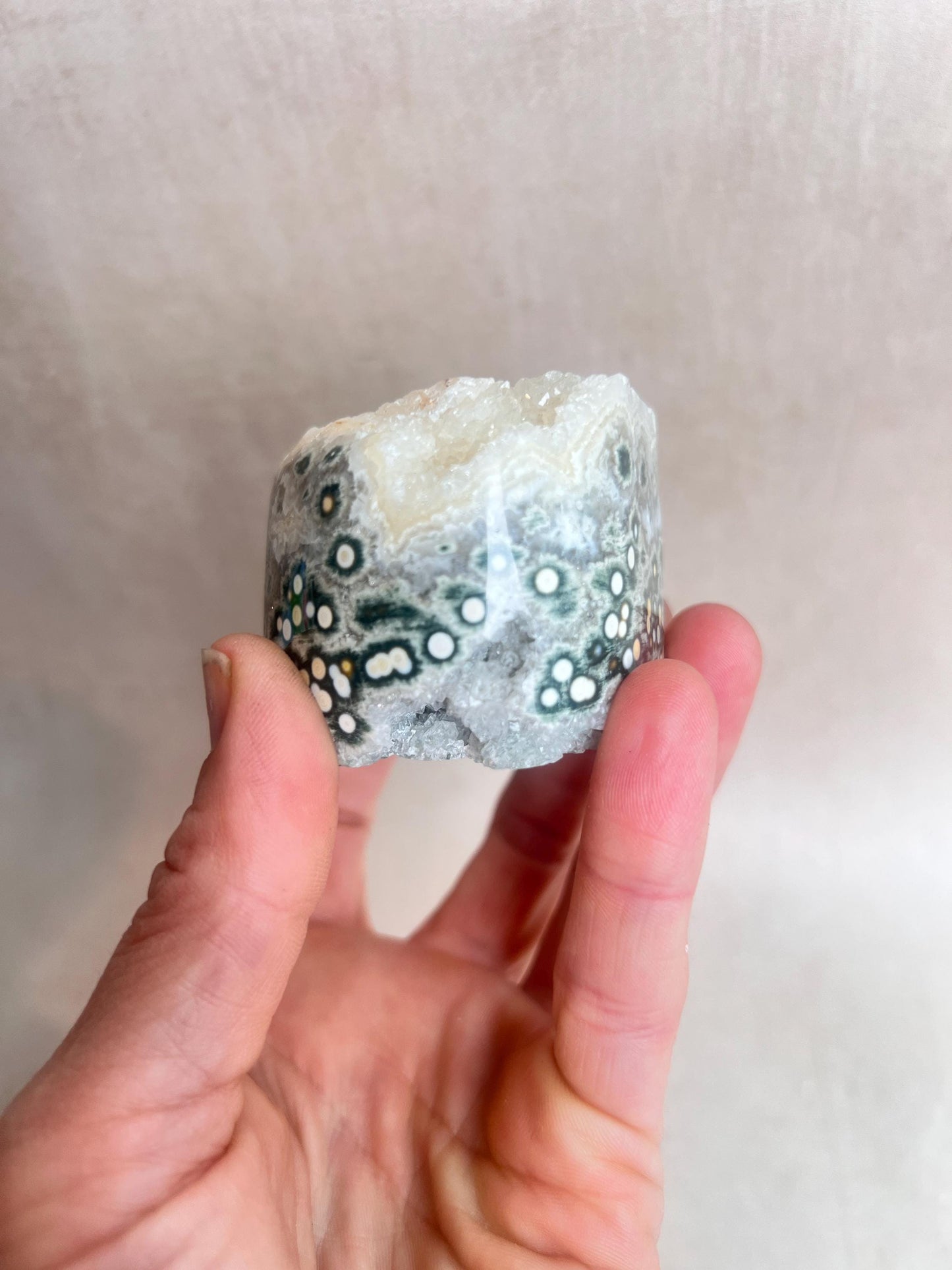 Ocean Jasper Druzy Core: Vein 1-2