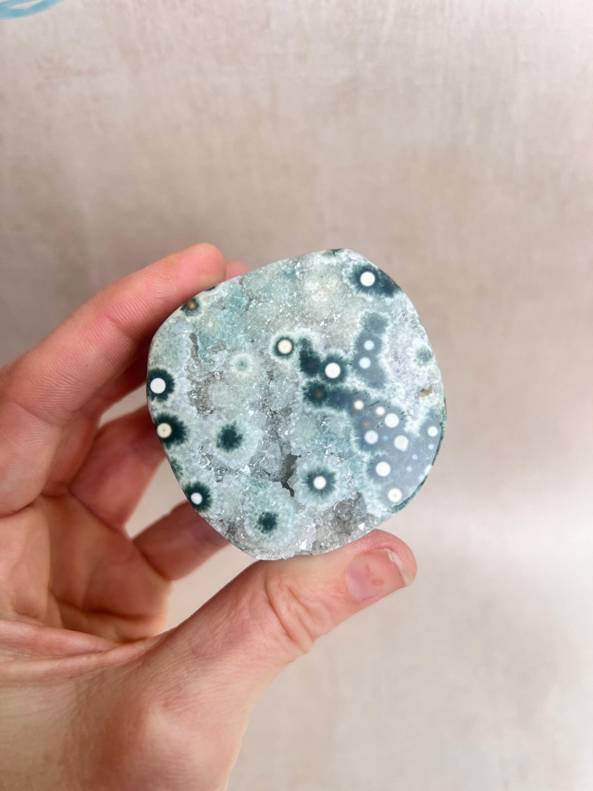 Ocean Jasper Druzy Core: Vein 1-2