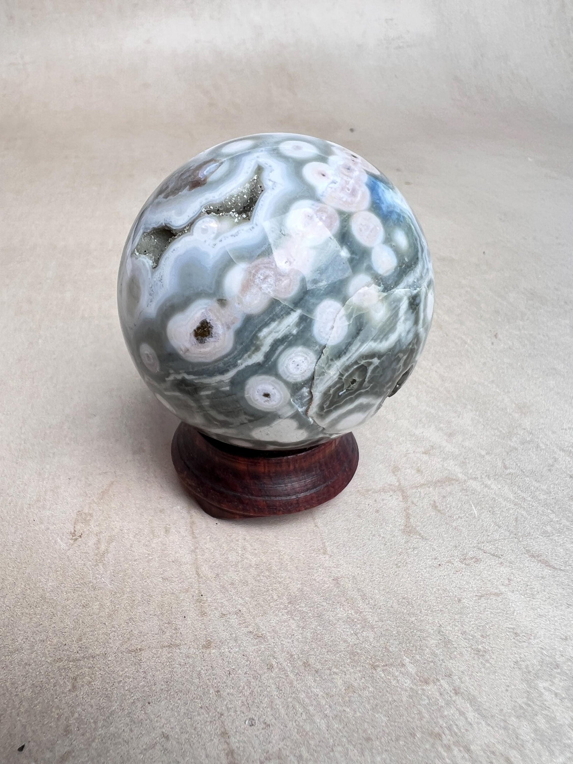Ocean Jasper Sphere Old Stock Crystal Sphere | Vein 1-2