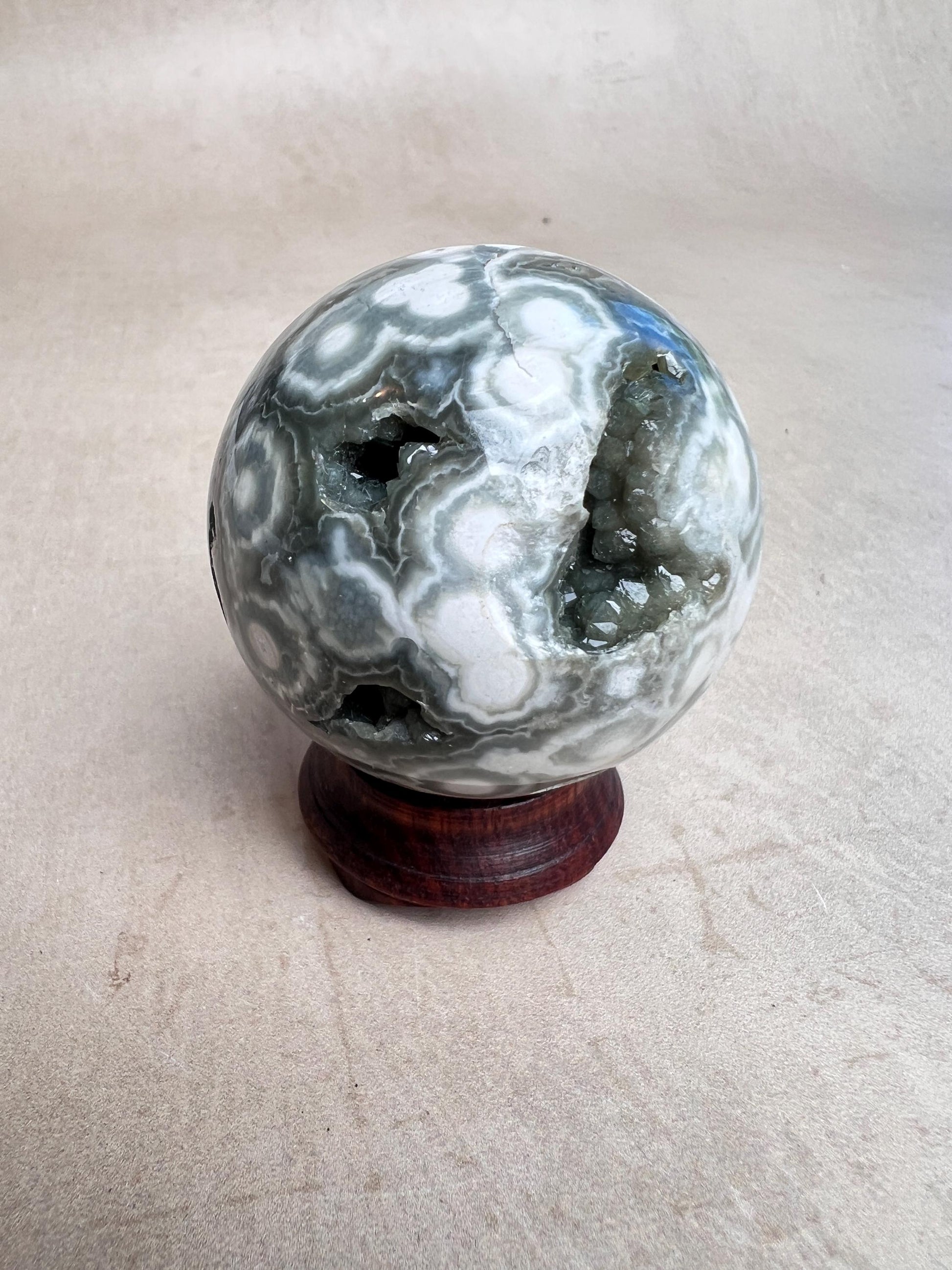 Ocean Jasper Sphere Old Stock Crystal Sphere | Vein 1-2