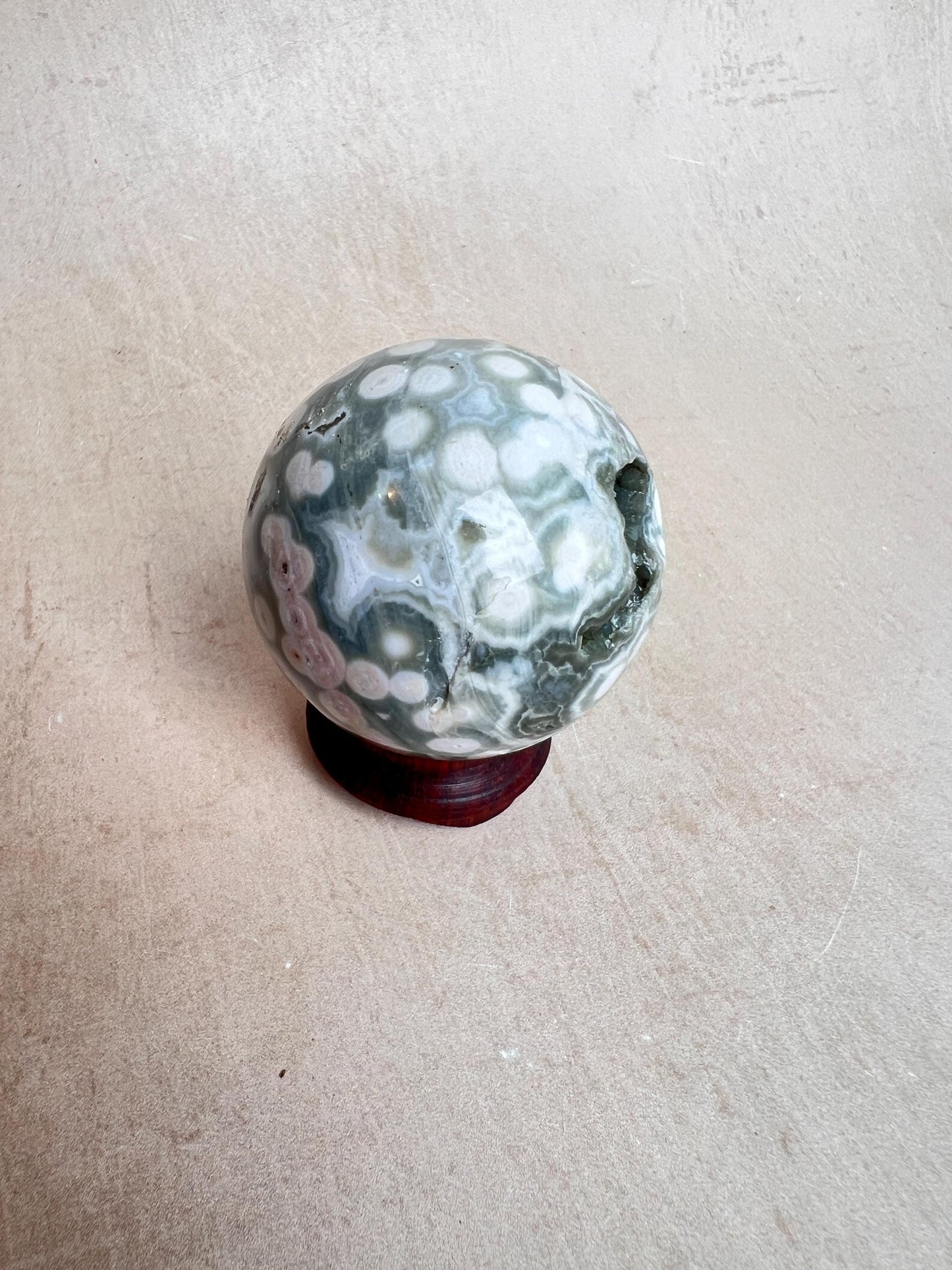 Ocean Jasper Sphere Old Stock Crystal Sphere | Vein 1-2