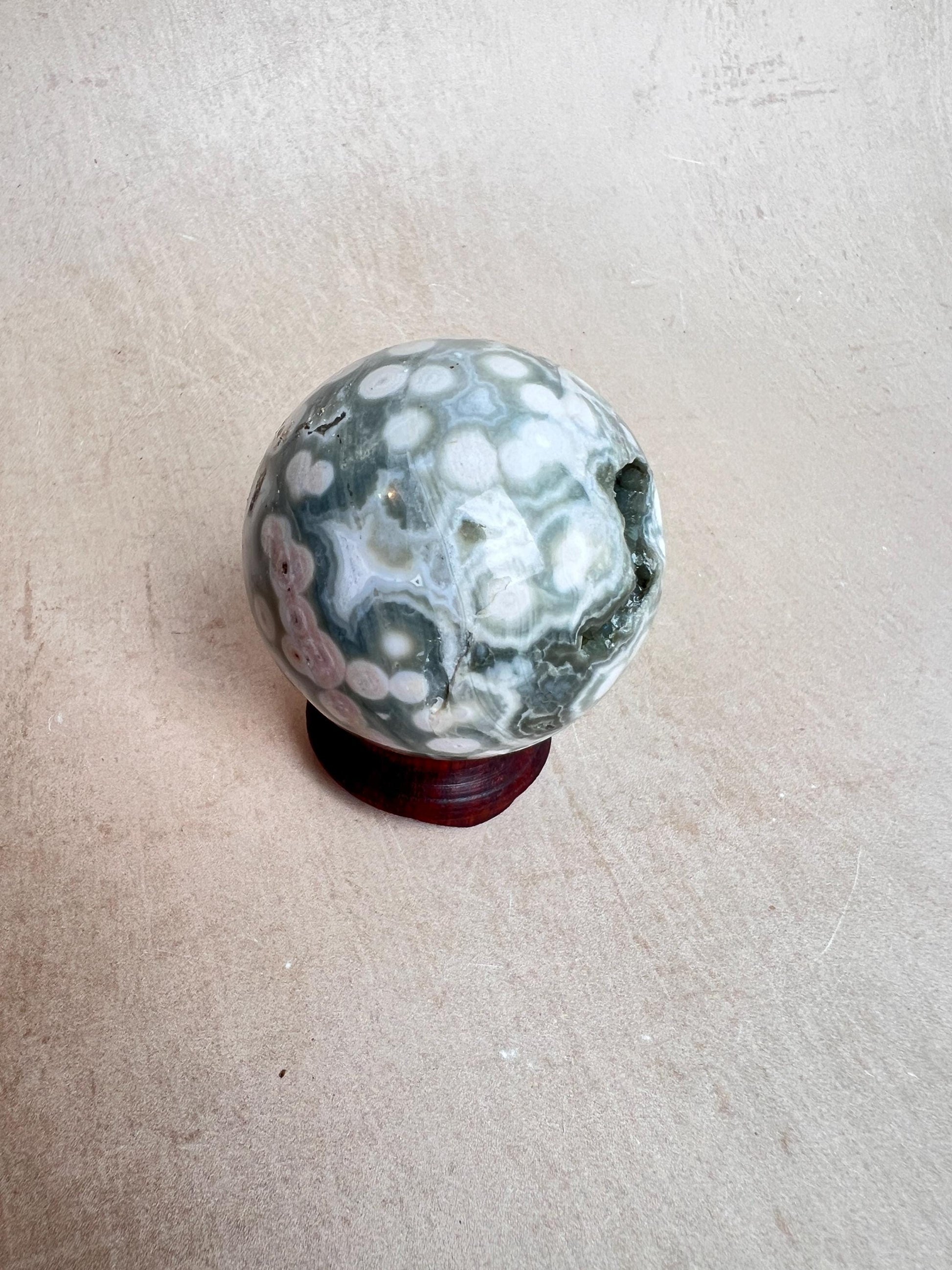 Ocean Jasper Sphere Old Stock Crystal Sphere | Vein 1-2