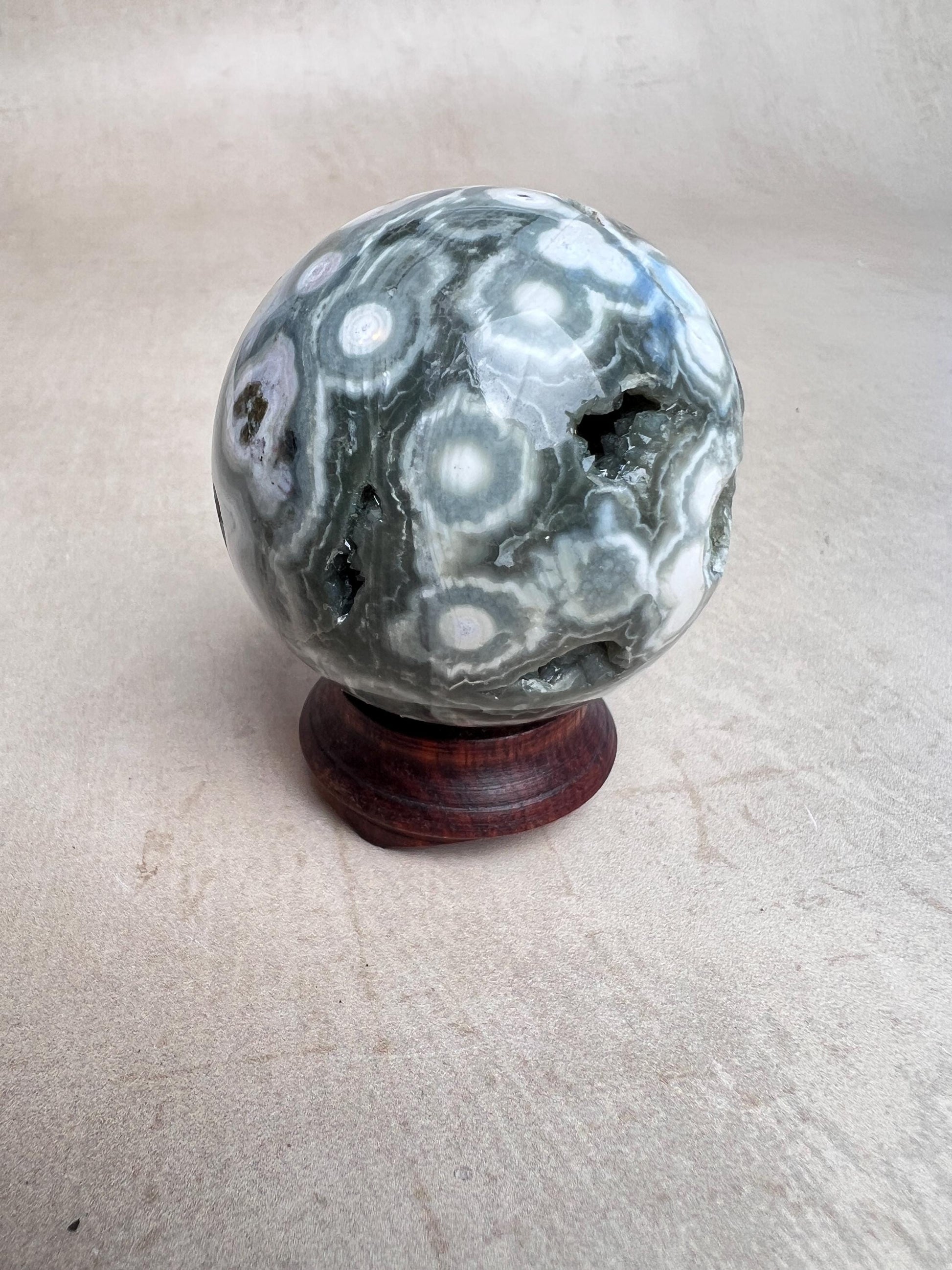 Ocean Jasper Sphere Old Stock Crystal Sphere | Vein 1-2