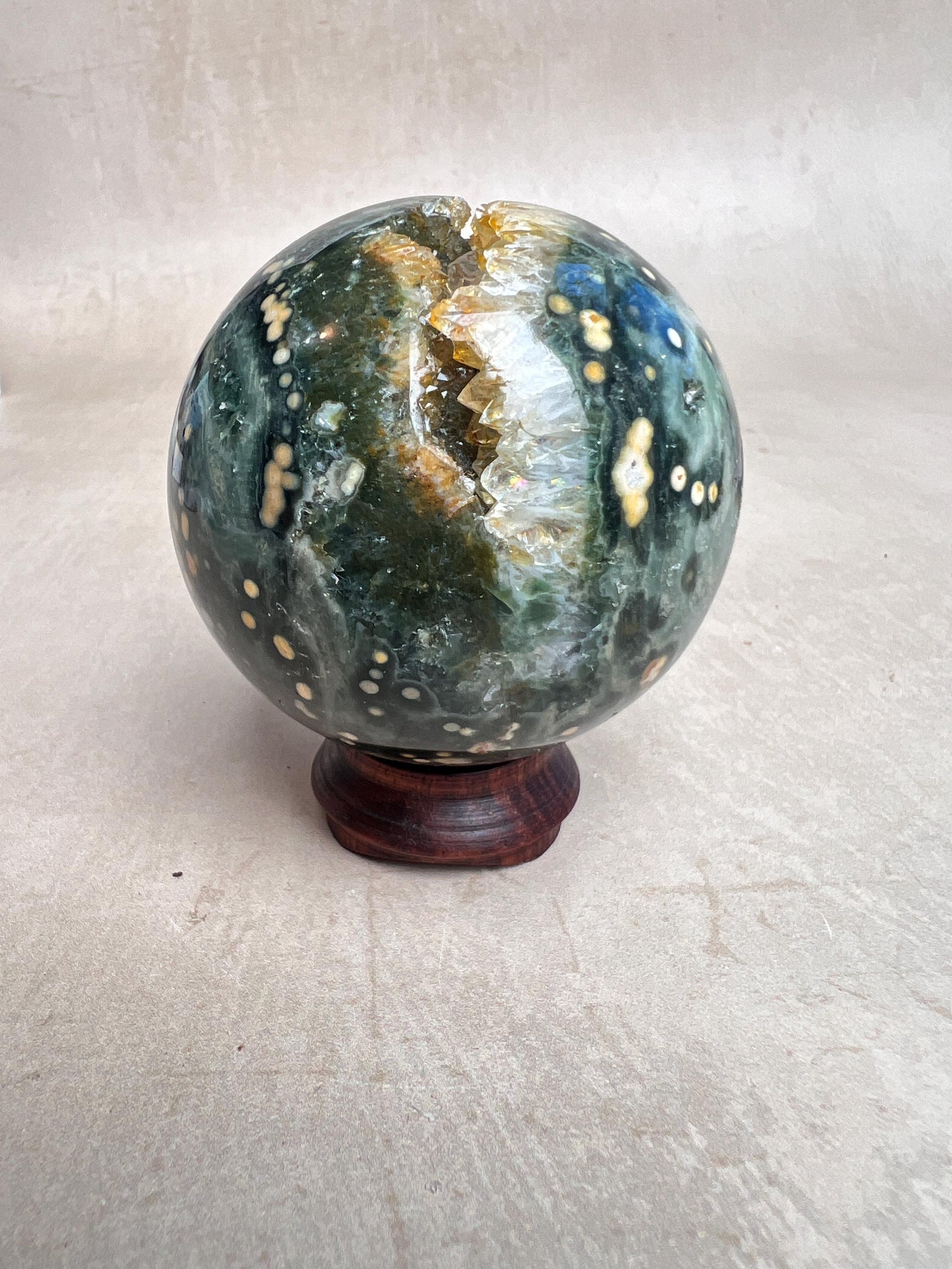 Ocean Jasper Sphere Old Stock