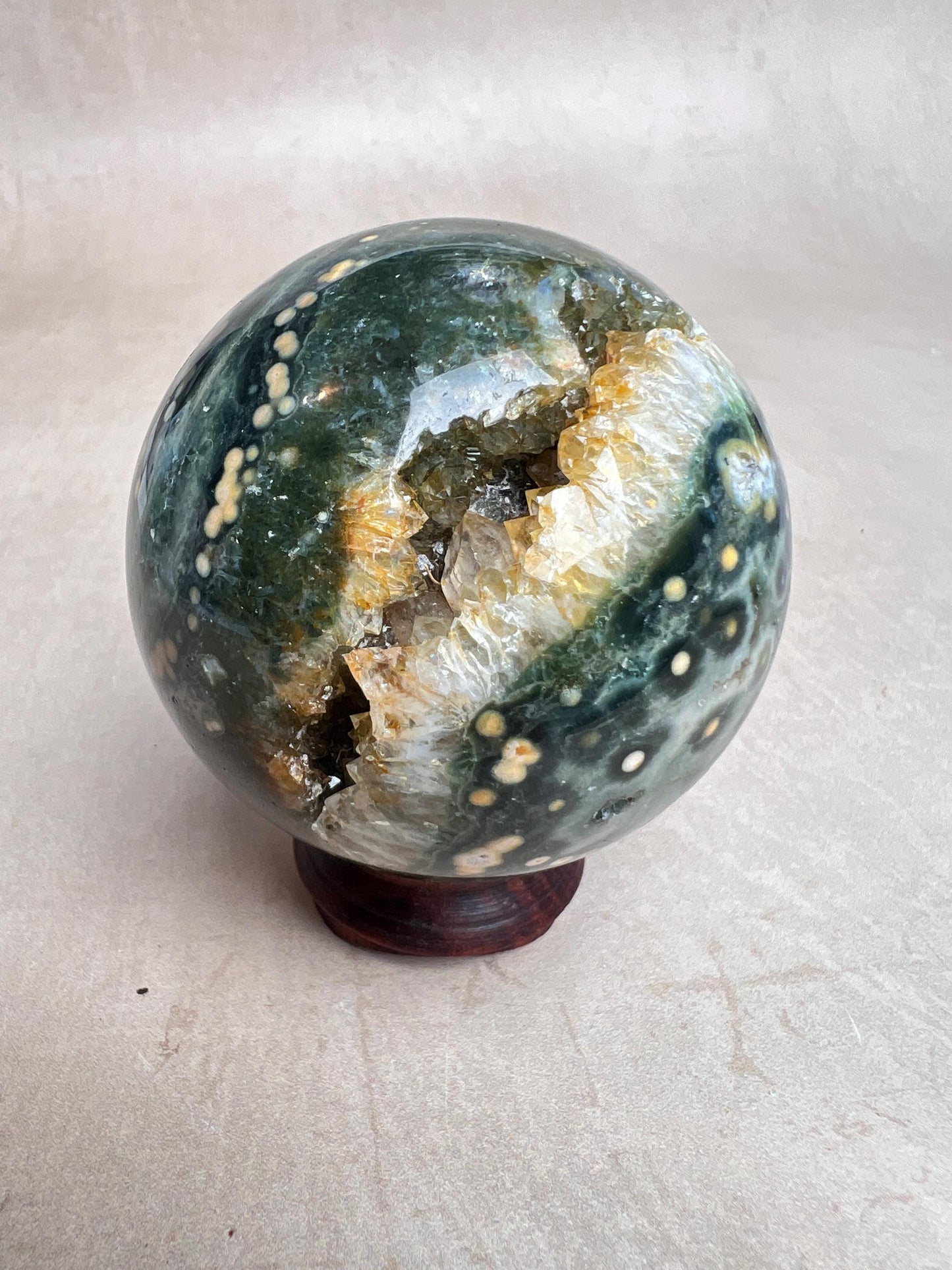 Ocean Jasper Sphere Old Stock