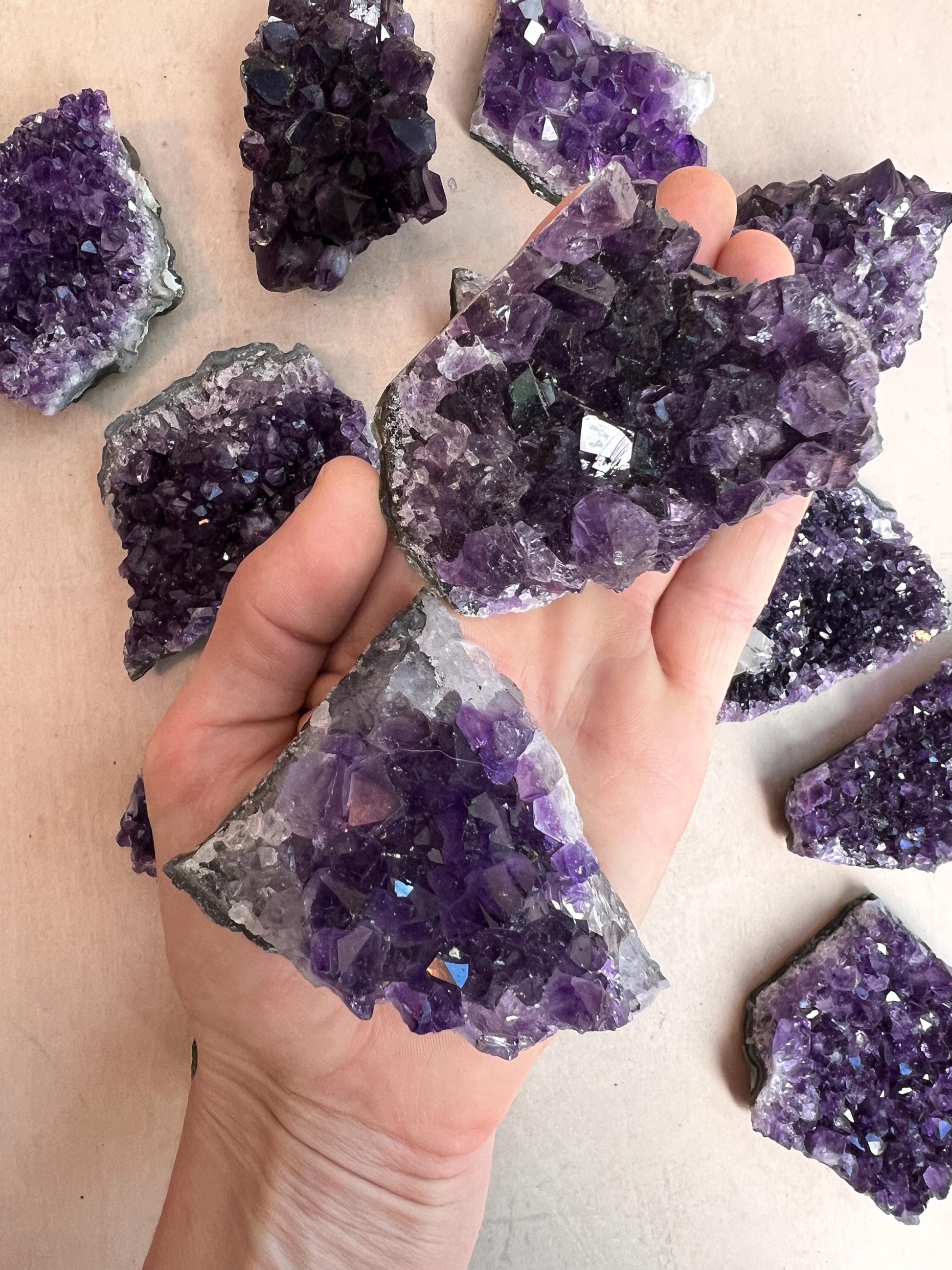 Amethyst Crystal Clusters High Grade 3"