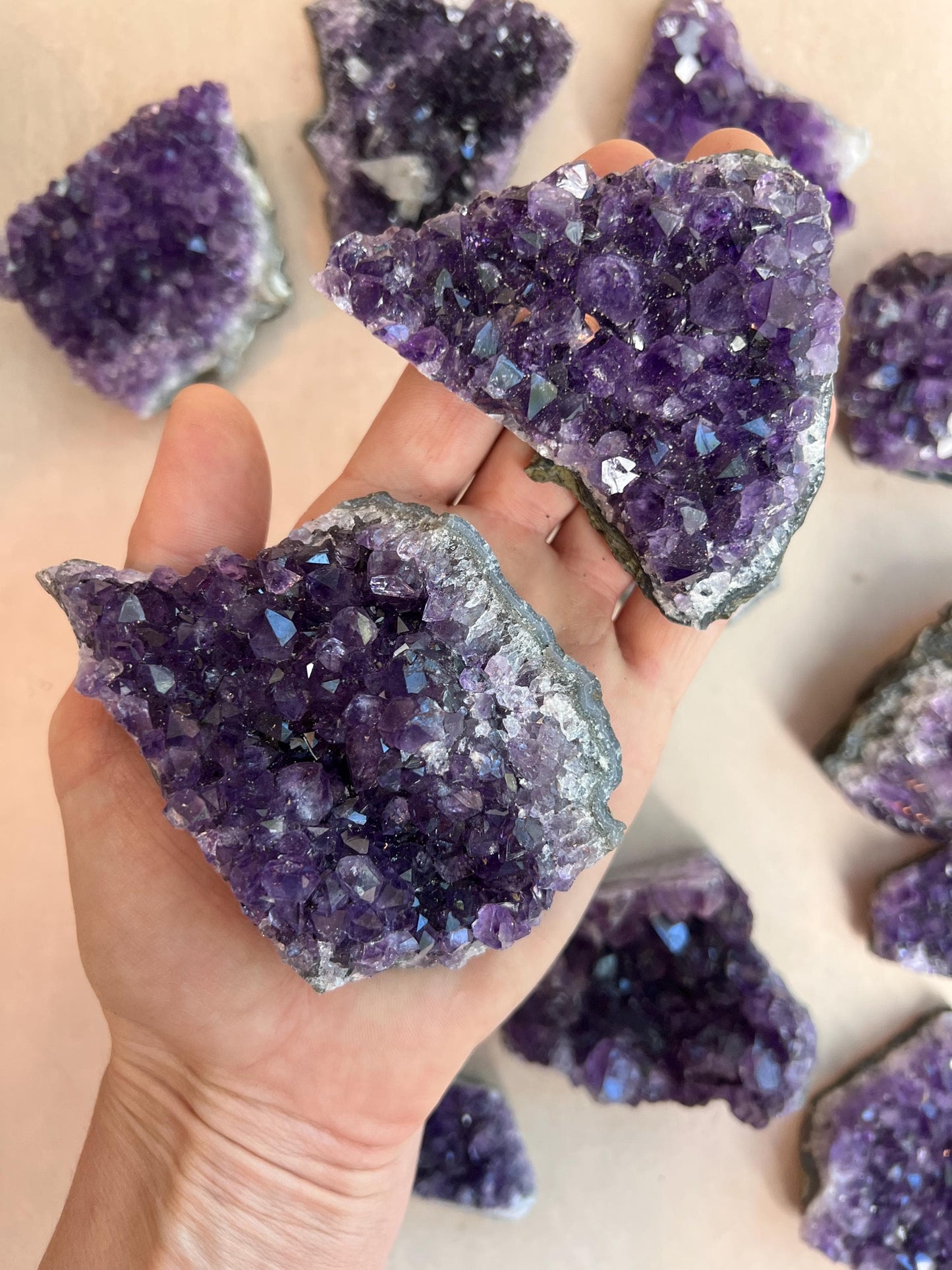 Amethyst Crystal Clusters High Grade 3"
