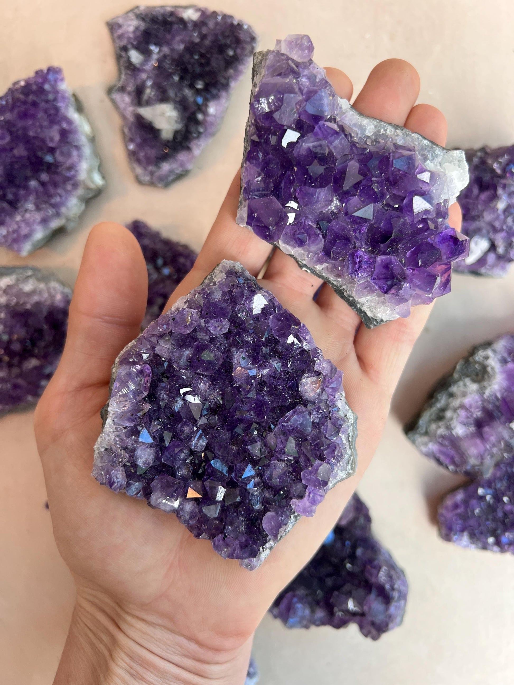 Amethyst Crystal Clusters High Grade 3"