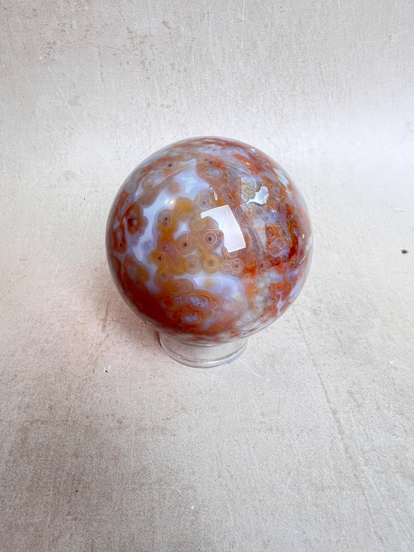 Ocean Jasper Sphere Old Stock Crystal Sphere | Vein 3-4 Jelly