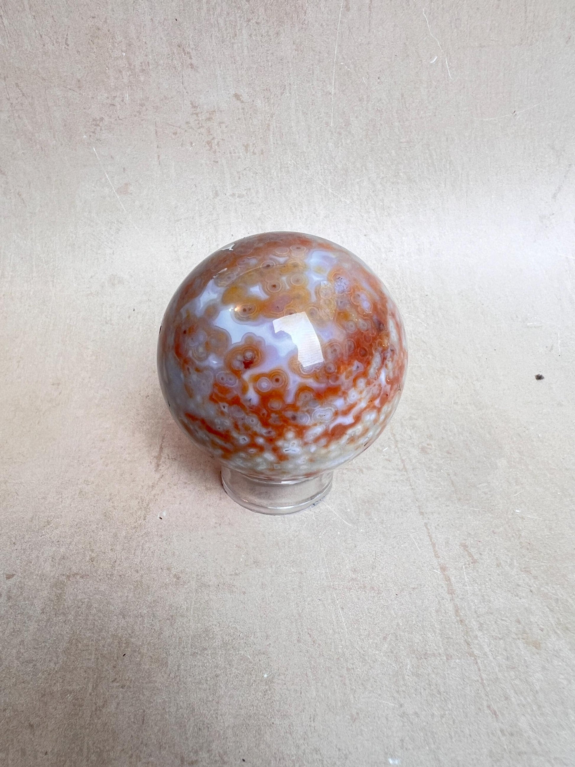 Ocean Jasper Sphere Old Stock Crystal Sphere | Vein 3-4 Jelly