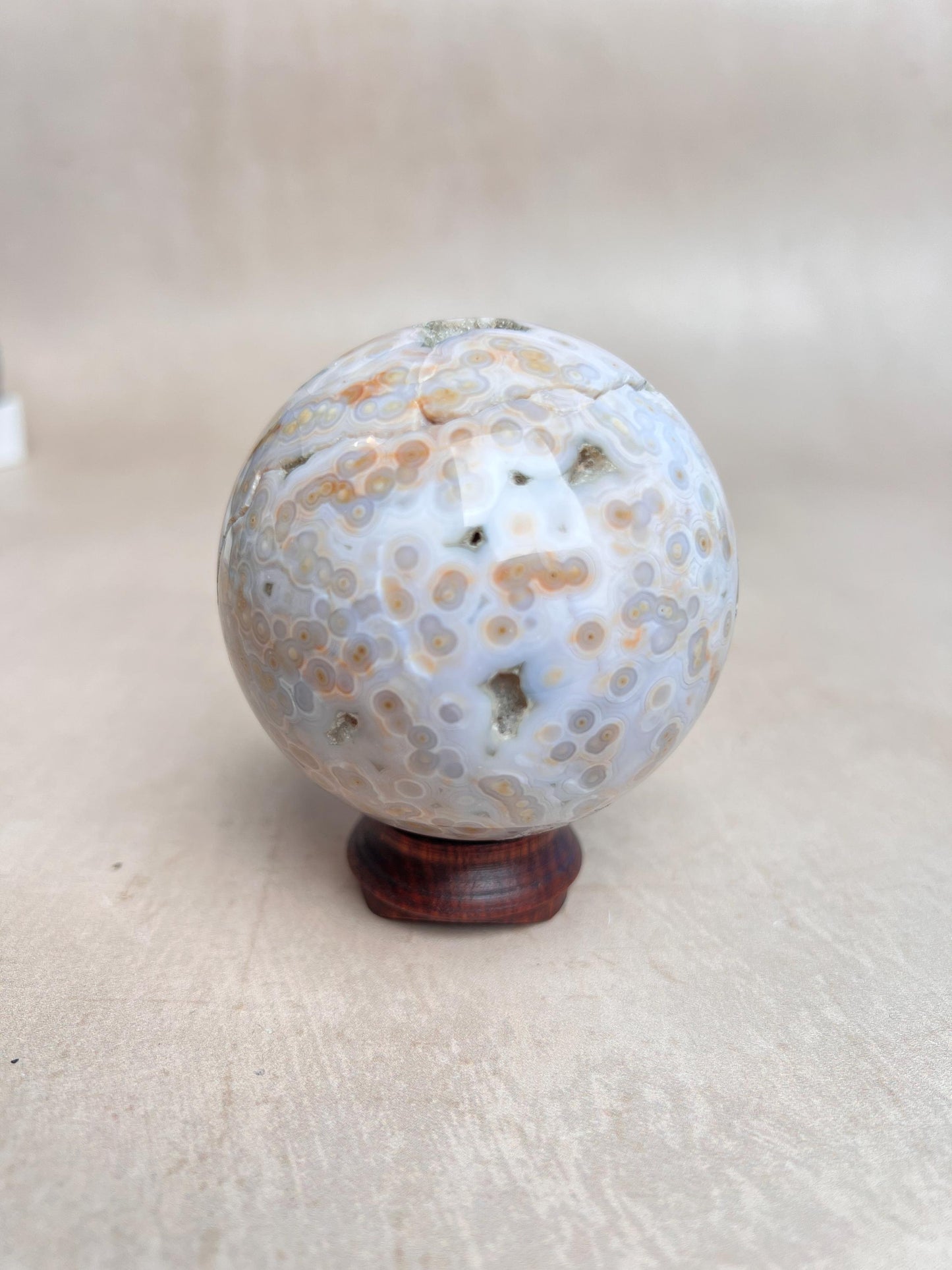 Ocean Jasper Sphere Old Stock Crystal Sphere | Vein 3-4 Jelly