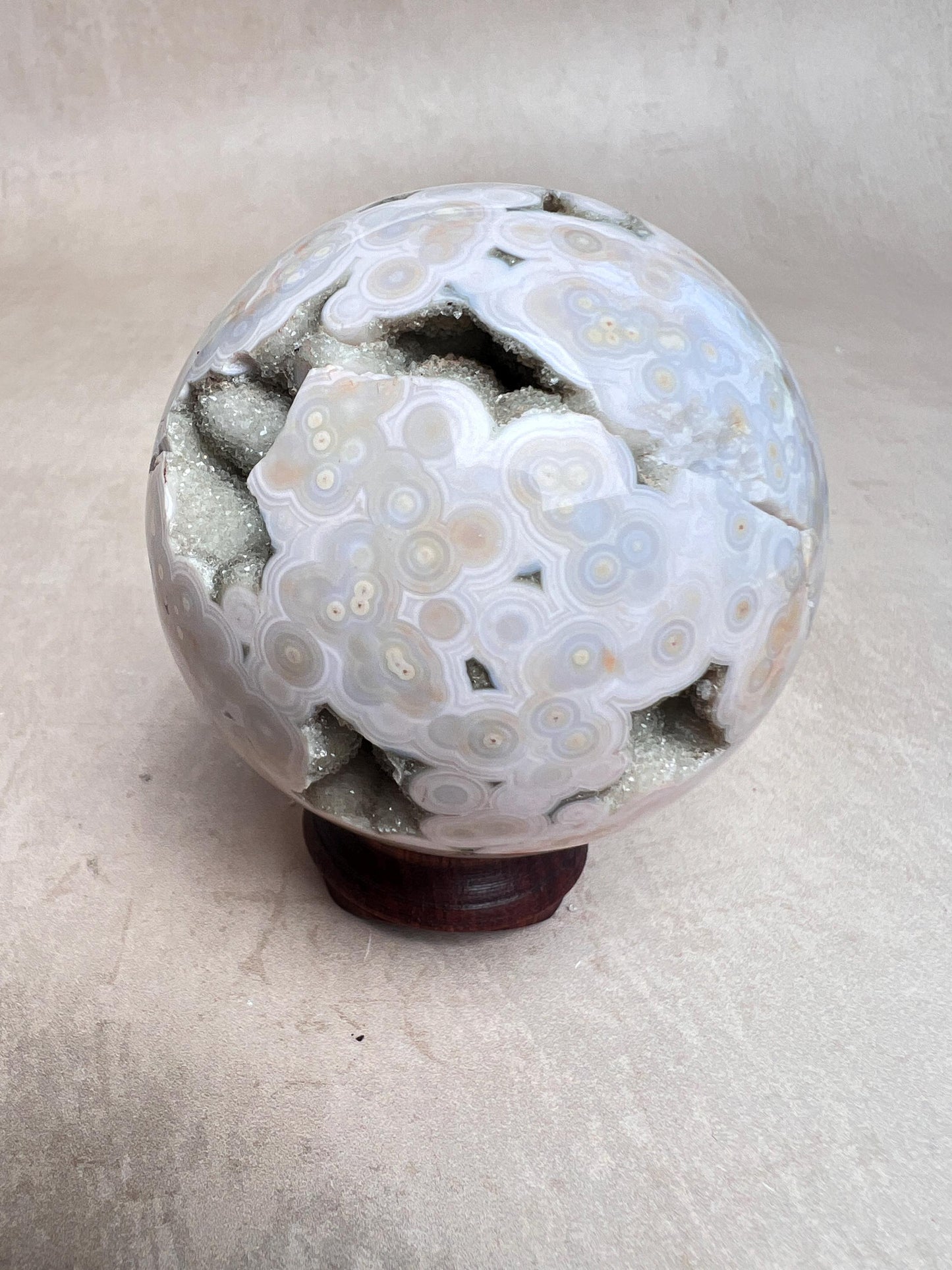 Ocean Jasper Sphere Old Stock Crystal Sphere | Vein 3-4 Jelly