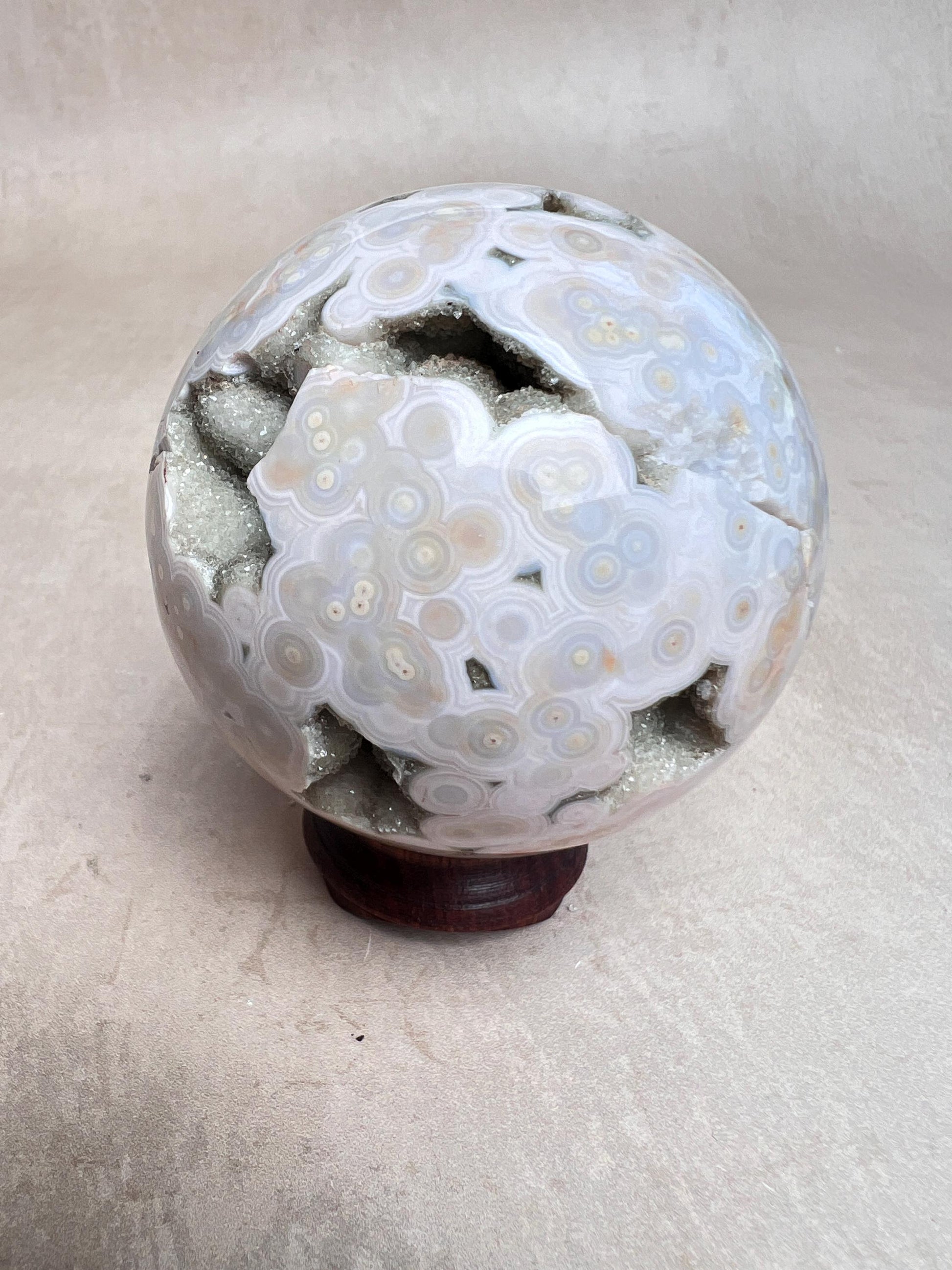 Ocean Jasper Sphere Old Stock Crystal Sphere | Vein 3-4 Jelly