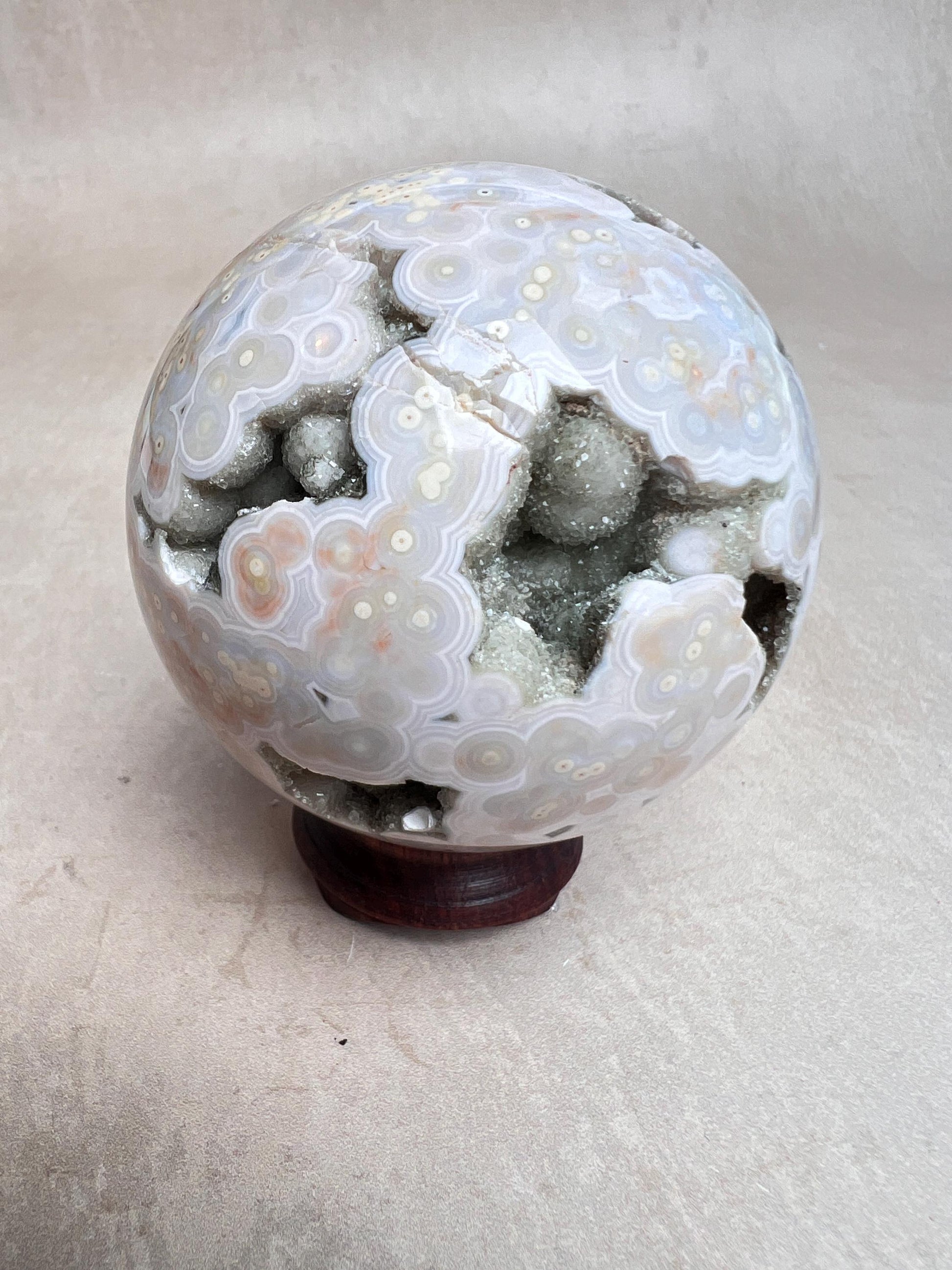 Ocean Jasper Sphere Old Stock Crystal Sphere | Vein 3-4 Jelly