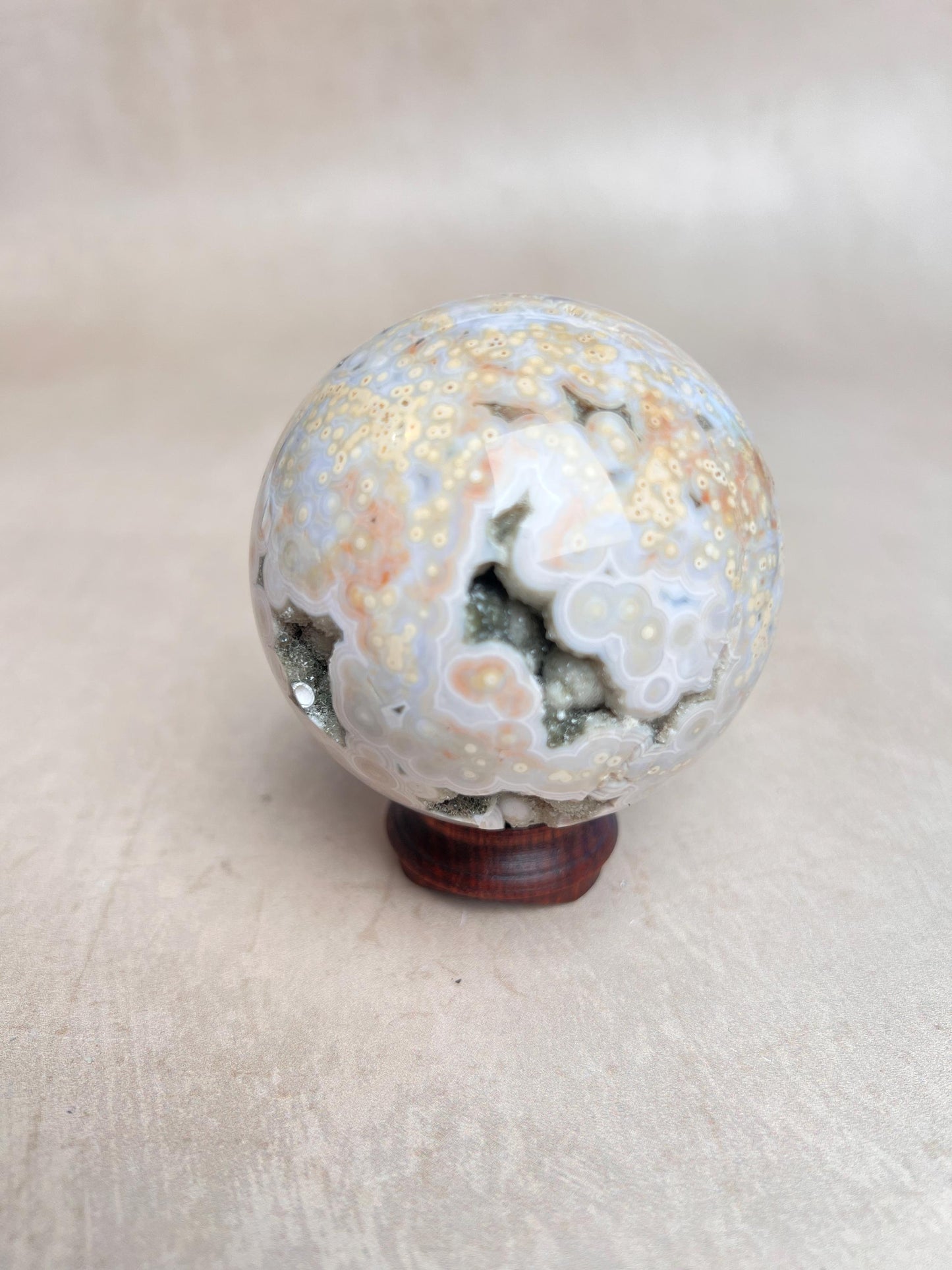 Ocean Jasper Sphere Old Stock Crystal Sphere | Vein 3-4 Jelly