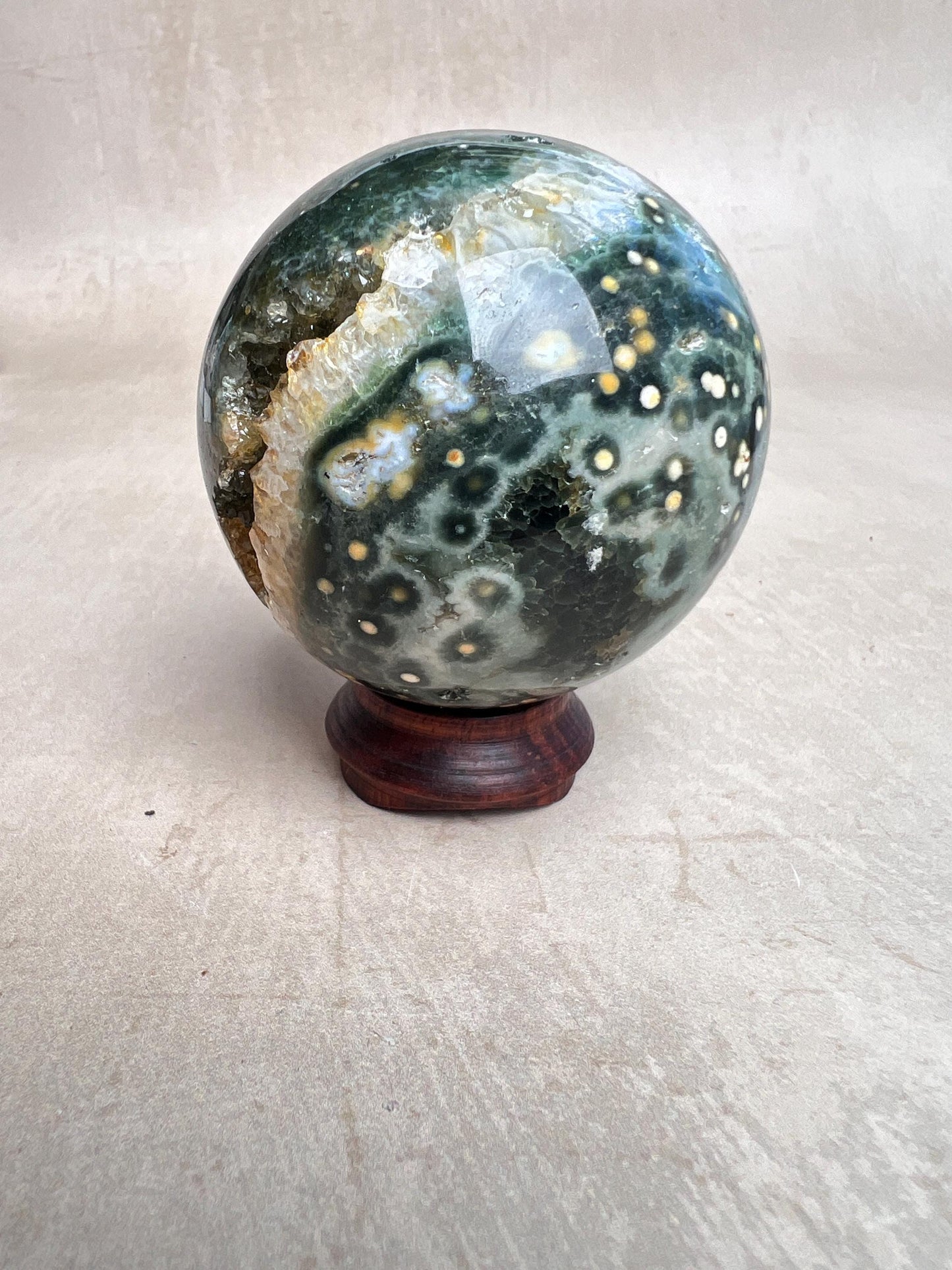 Ocean Jasper Sphere Old Stock