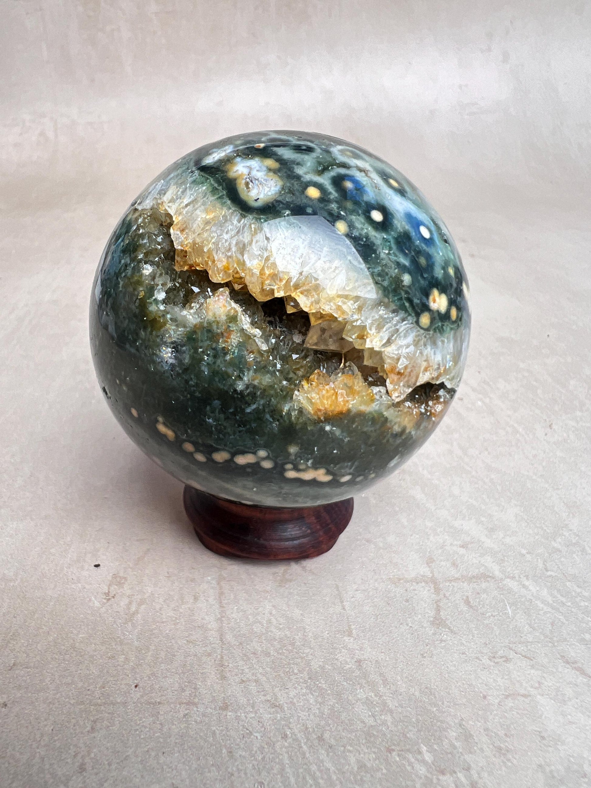 Ocean Jasper Sphere Old Stock