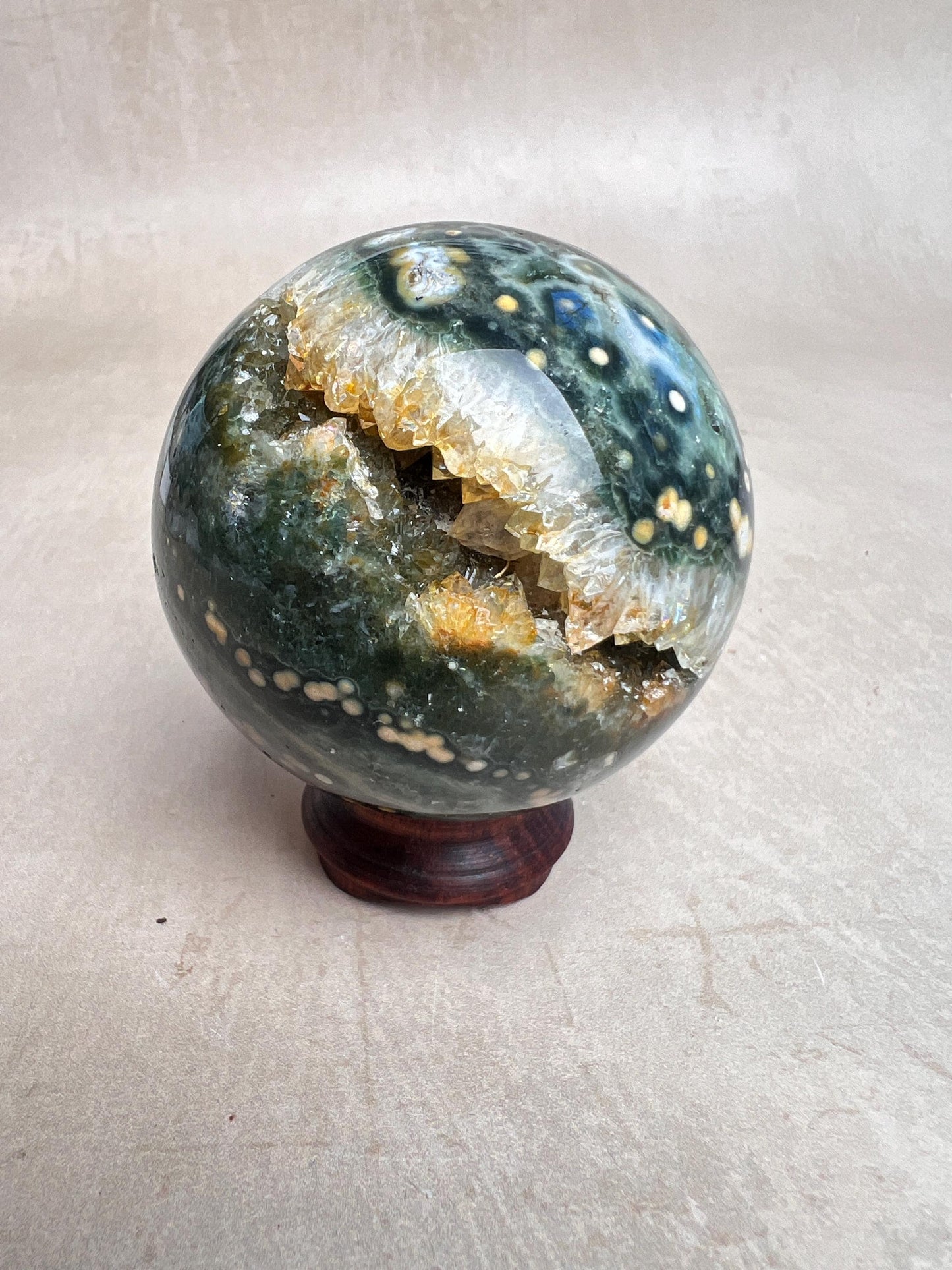 Ocean Jasper Sphere Old Stock