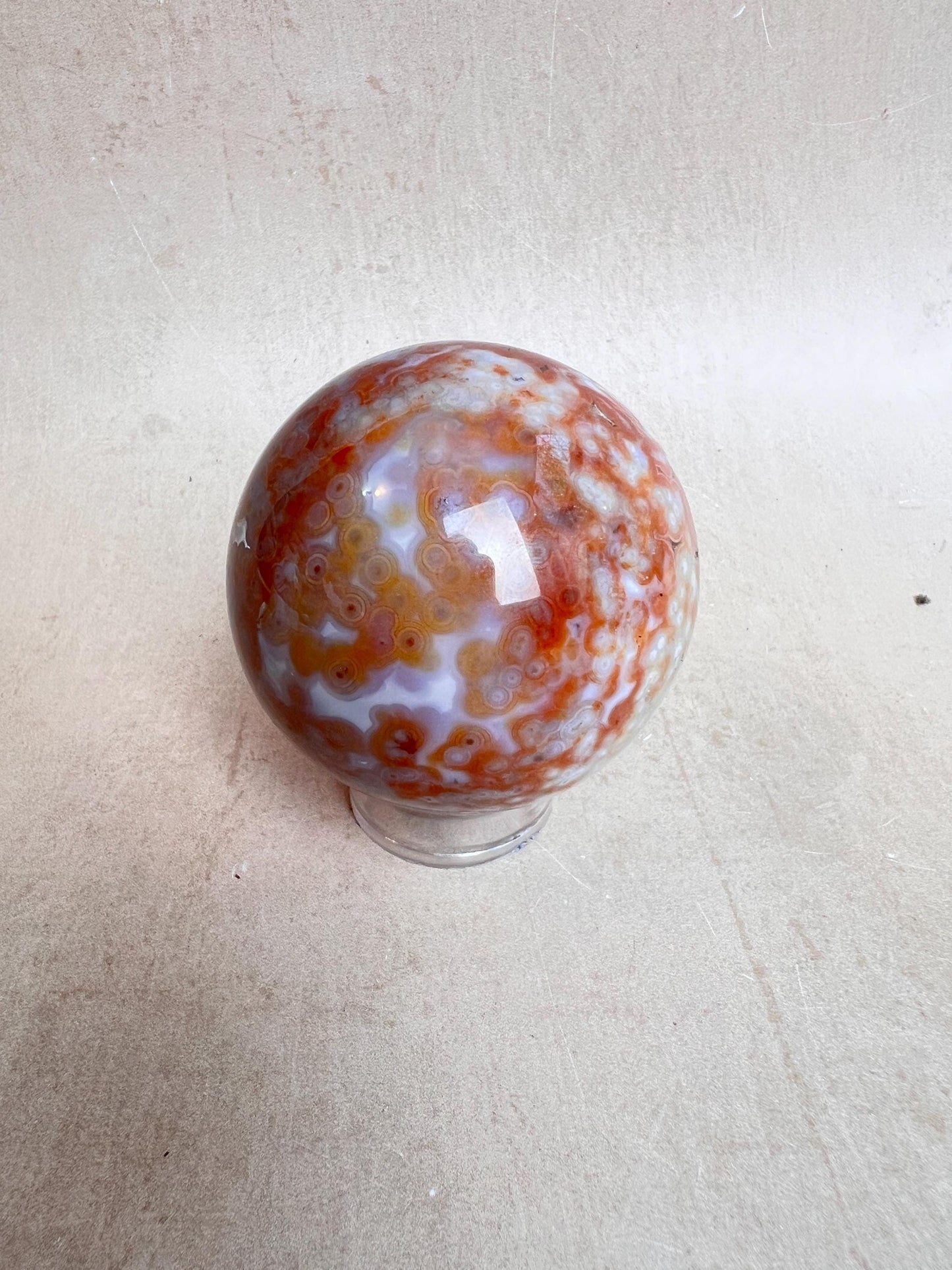 Ocean Jasper Sphere Old Stock Crystal Sphere | Vein 3-4 Jelly