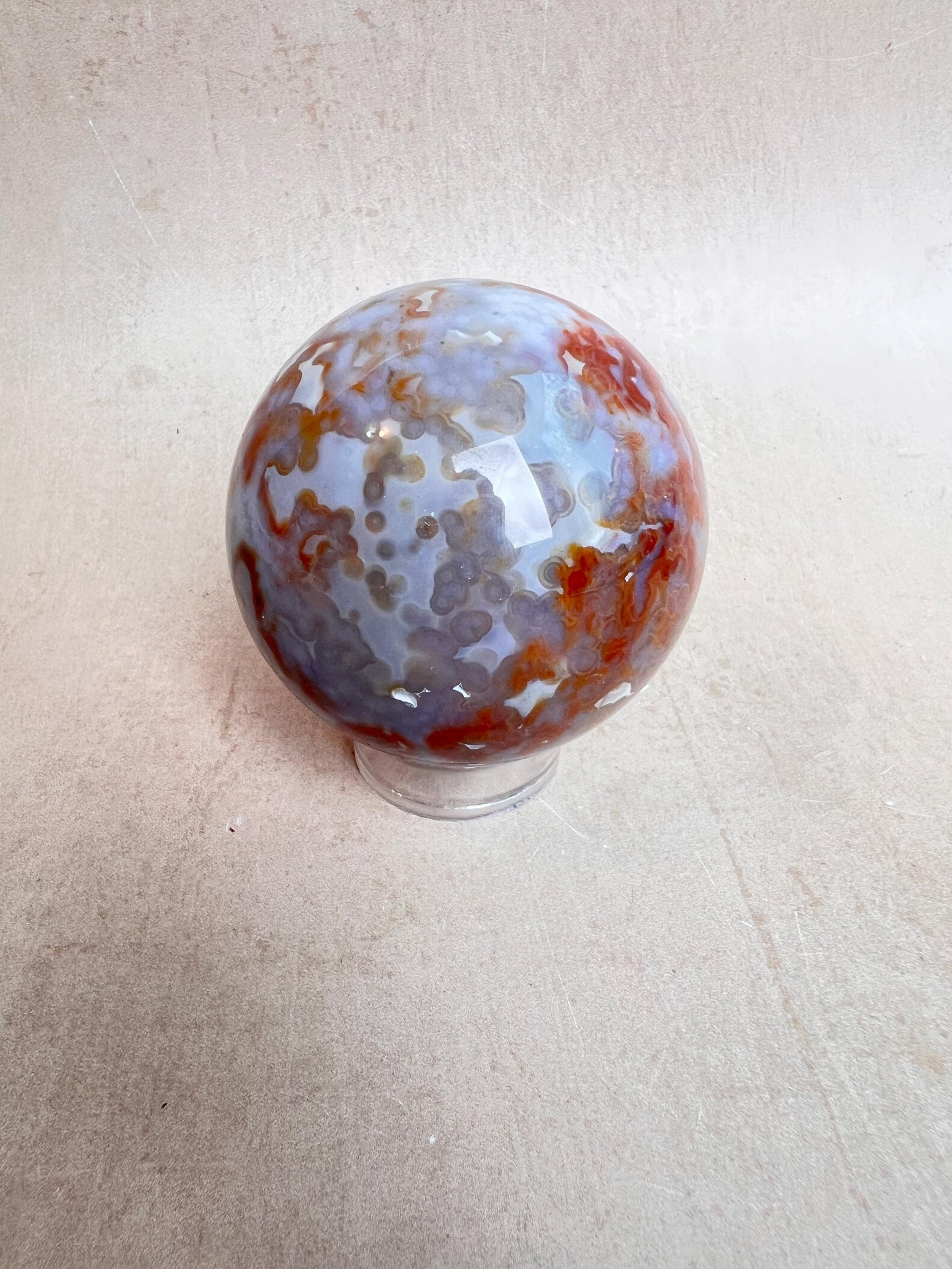 Ocean Jasper Sphere Old Stock Crystal Sphere | Vein 3-4 Jelly