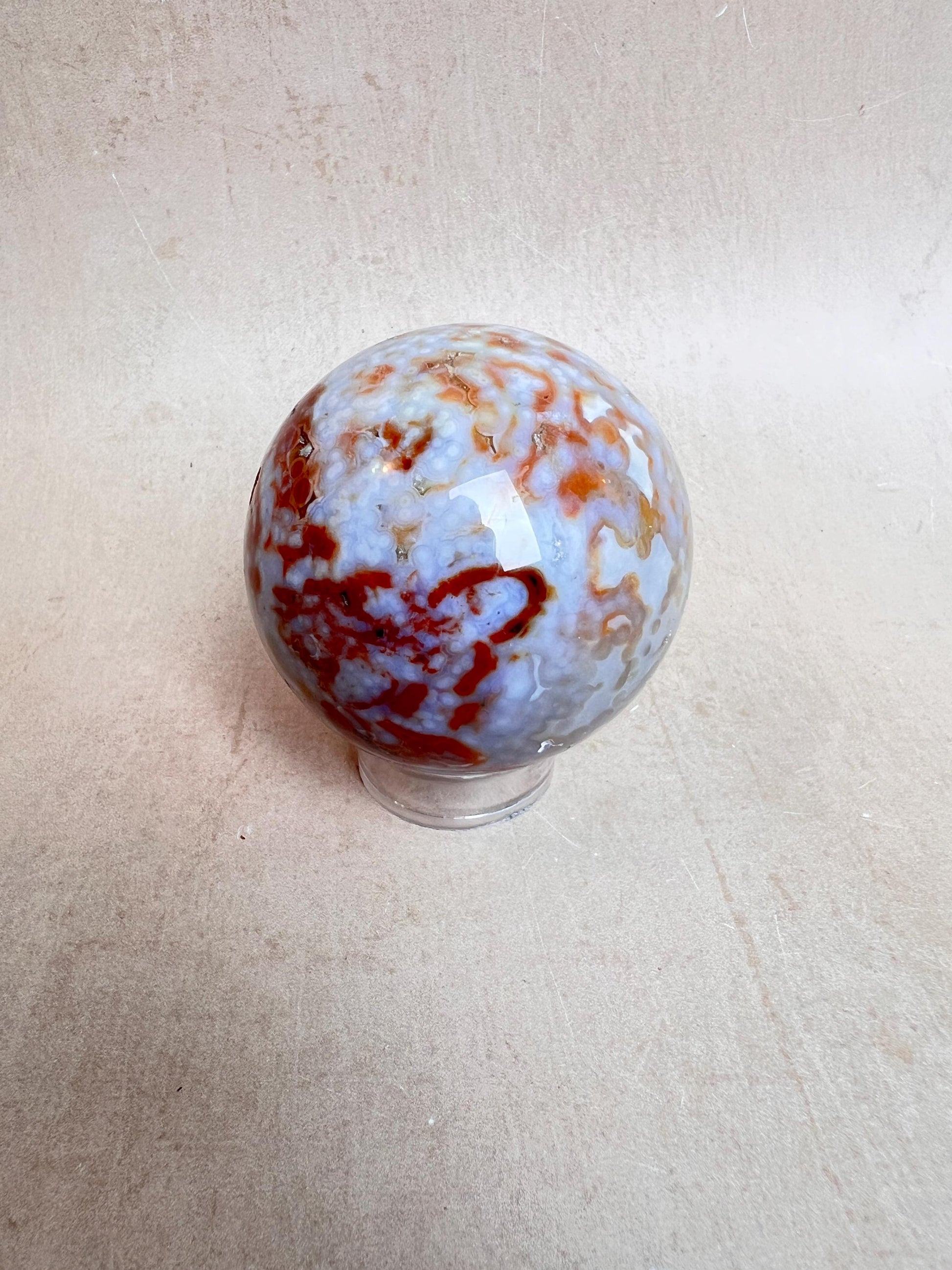 Ocean Jasper Sphere Old Stock Crystal Sphere | Vein 3-4 Jelly