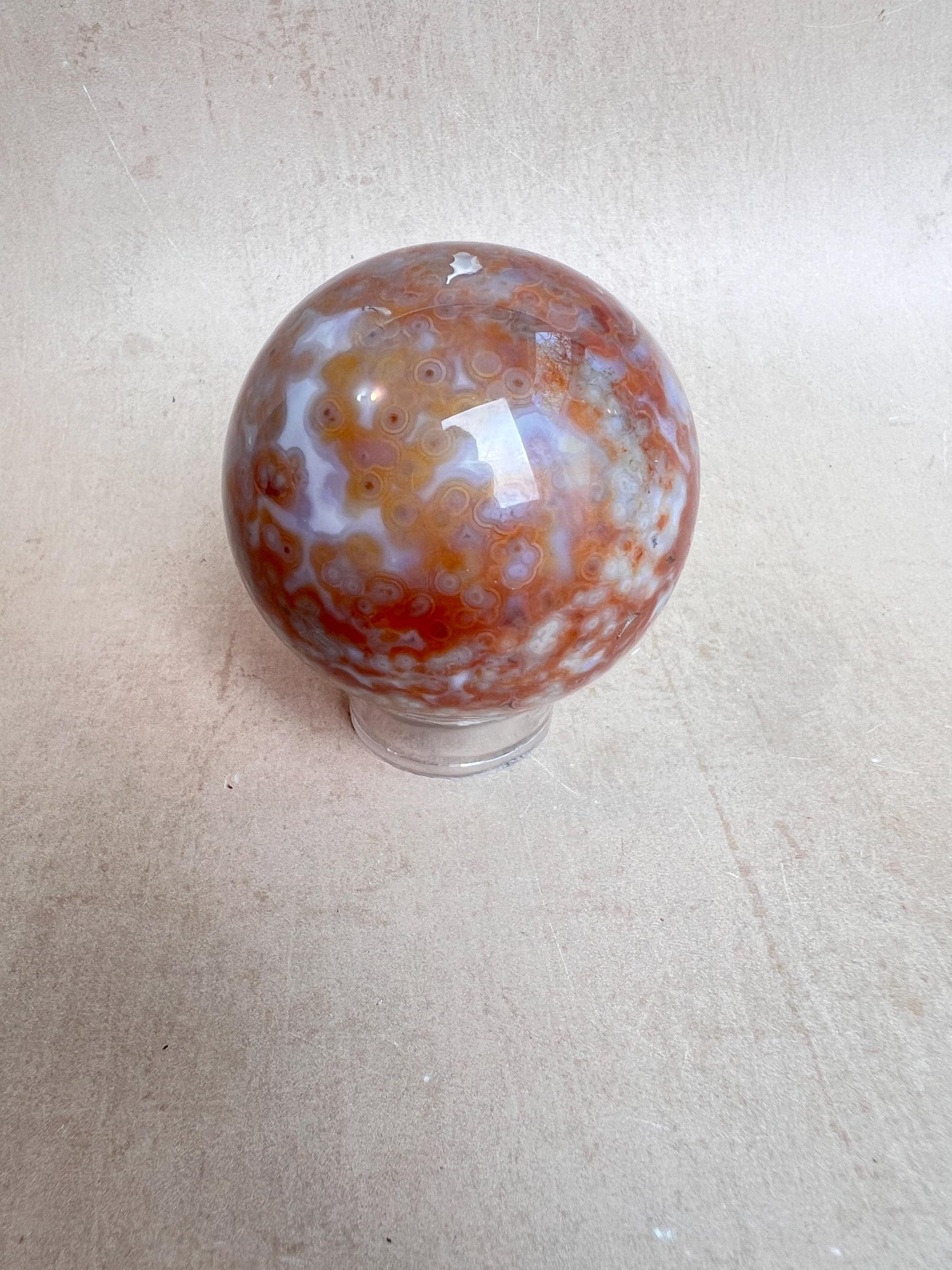 Ocean Jasper Sphere Old Stock Crystal Sphere | Vein 3-4 Jelly