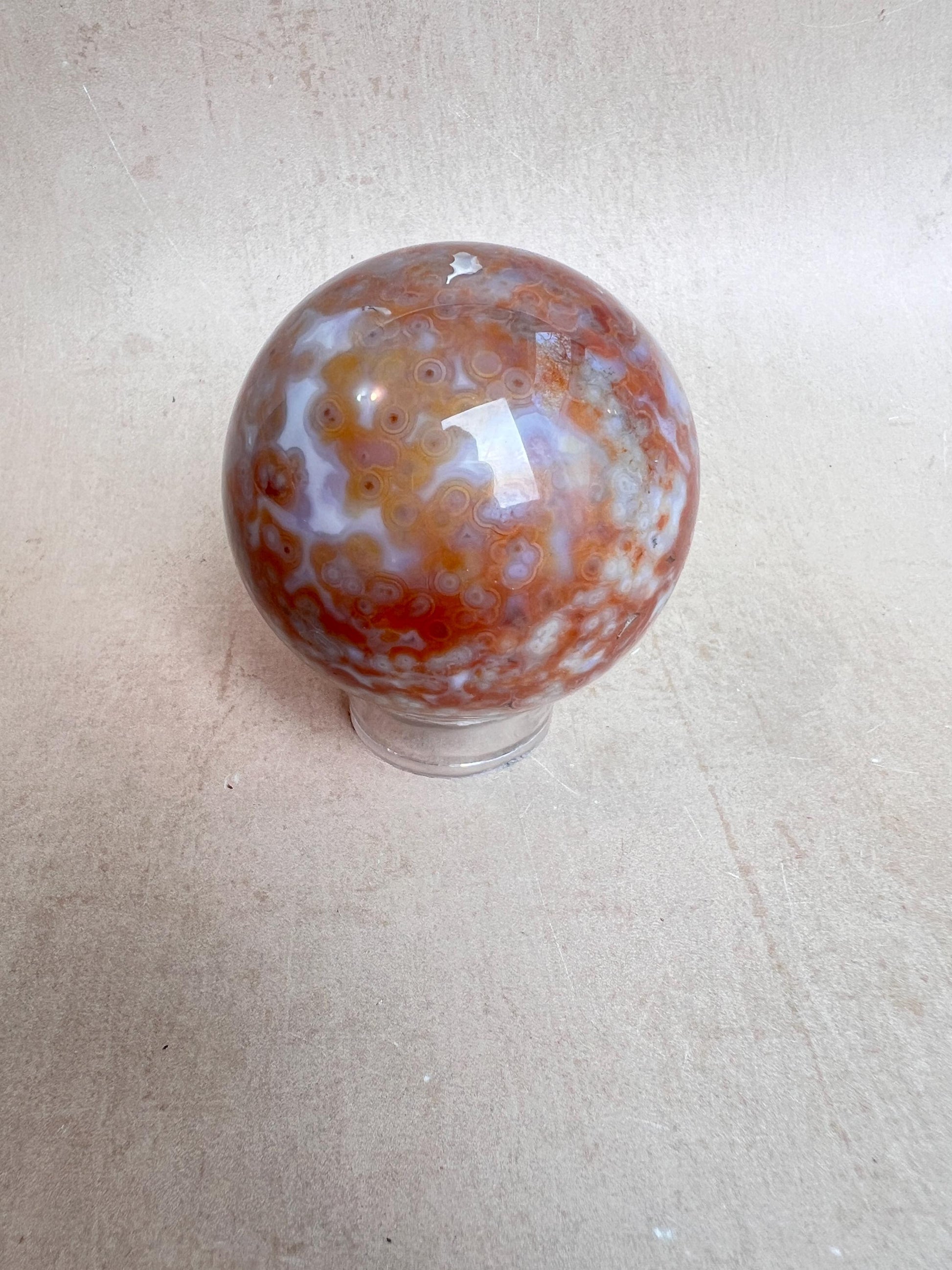 Ocean Jasper Sphere Old Stock Crystal Sphere | Vein 3-4 Jelly