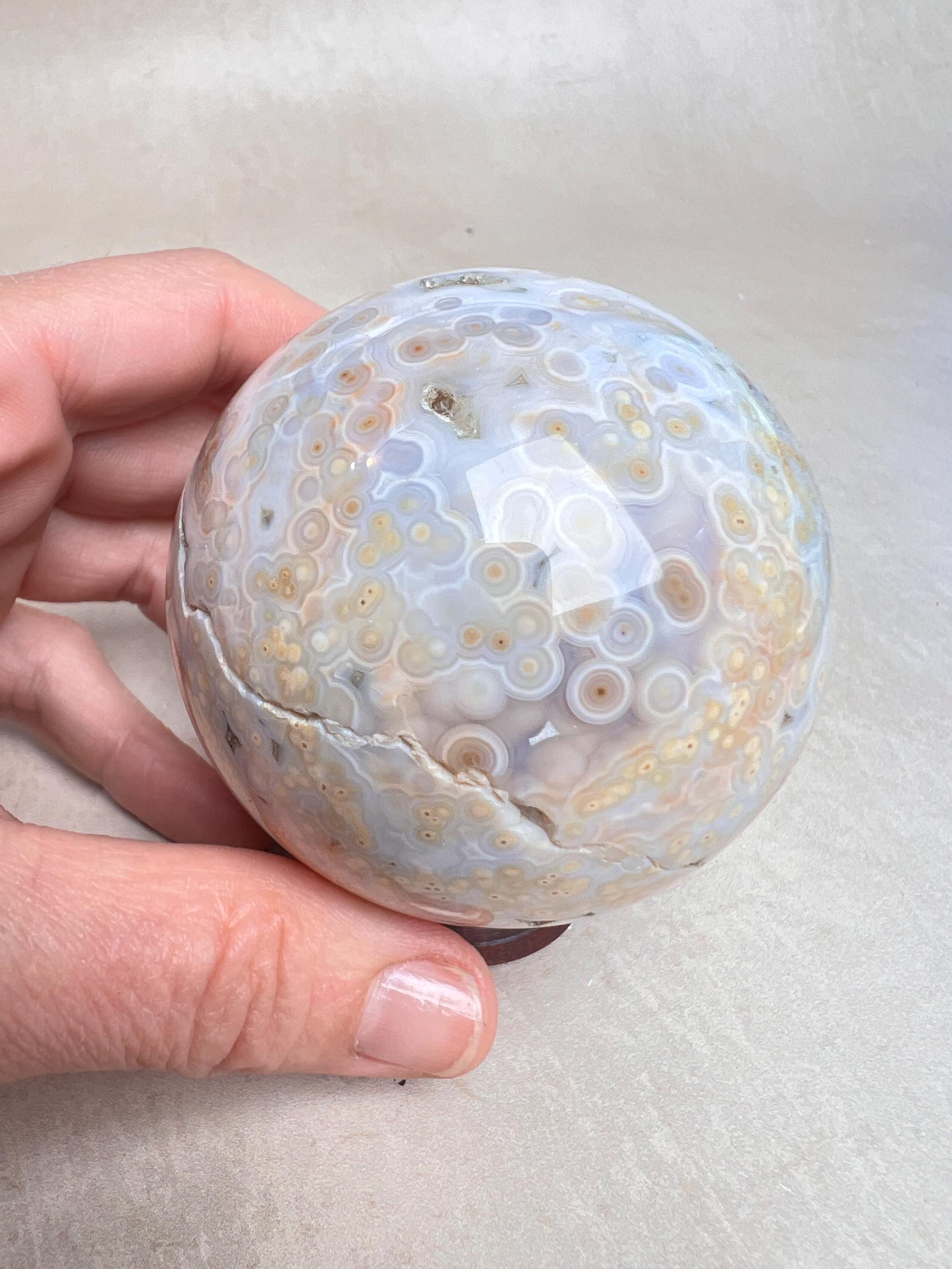 Ocean Jasper Sphere Old Stock Crystal Sphere | Vein 3-4 Jelly