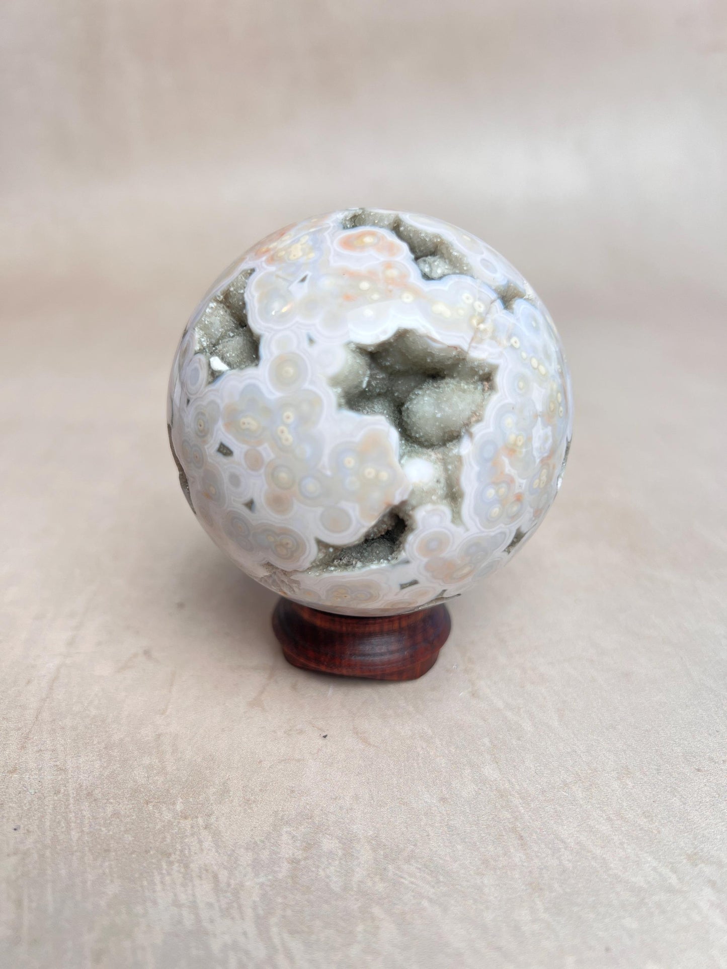 Ocean Jasper Sphere Old Stock Crystal Sphere | Vein 3-4 Jelly