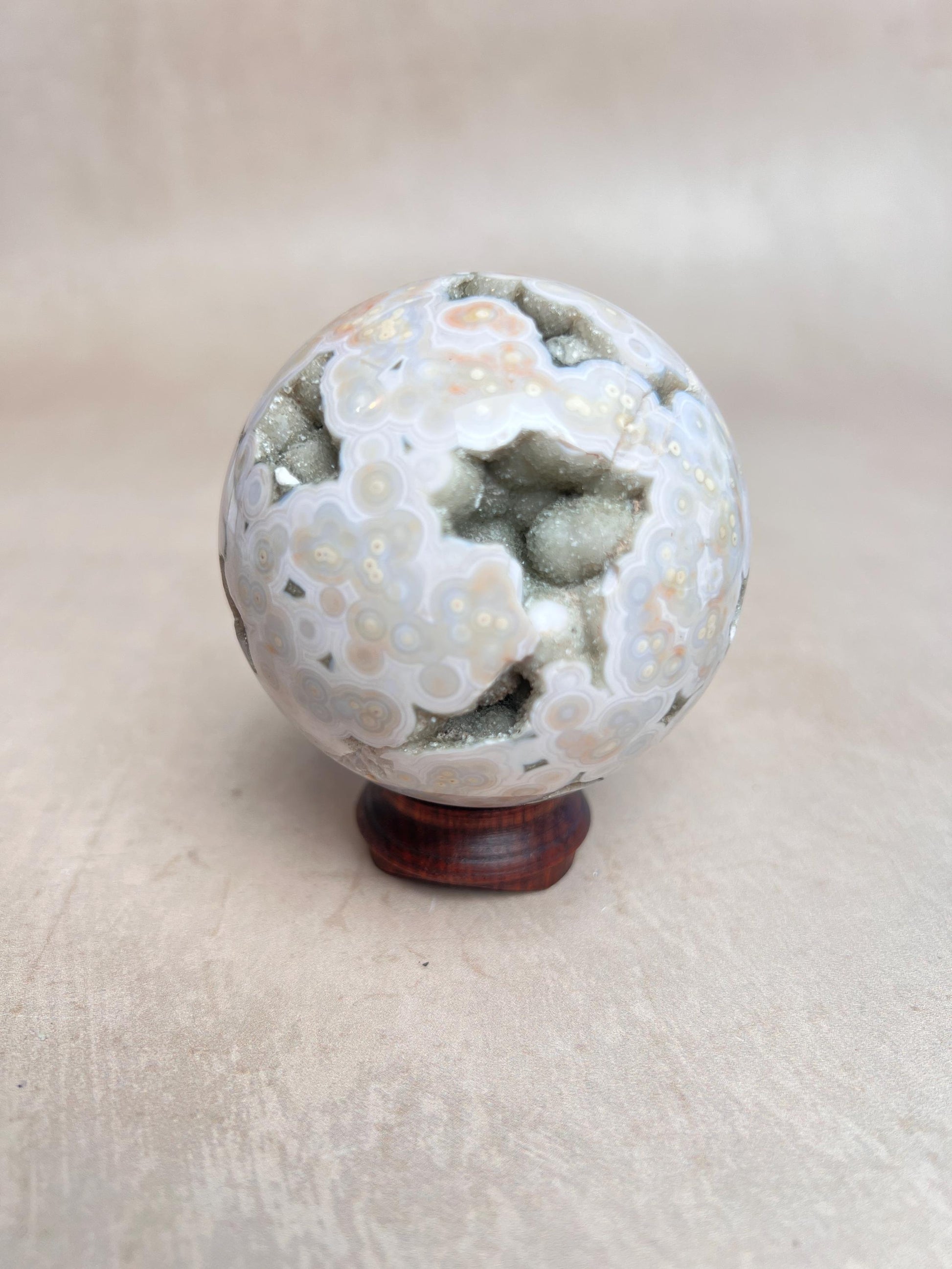 Ocean Jasper Sphere Old Stock Crystal Sphere | Vein 3-4 Jelly