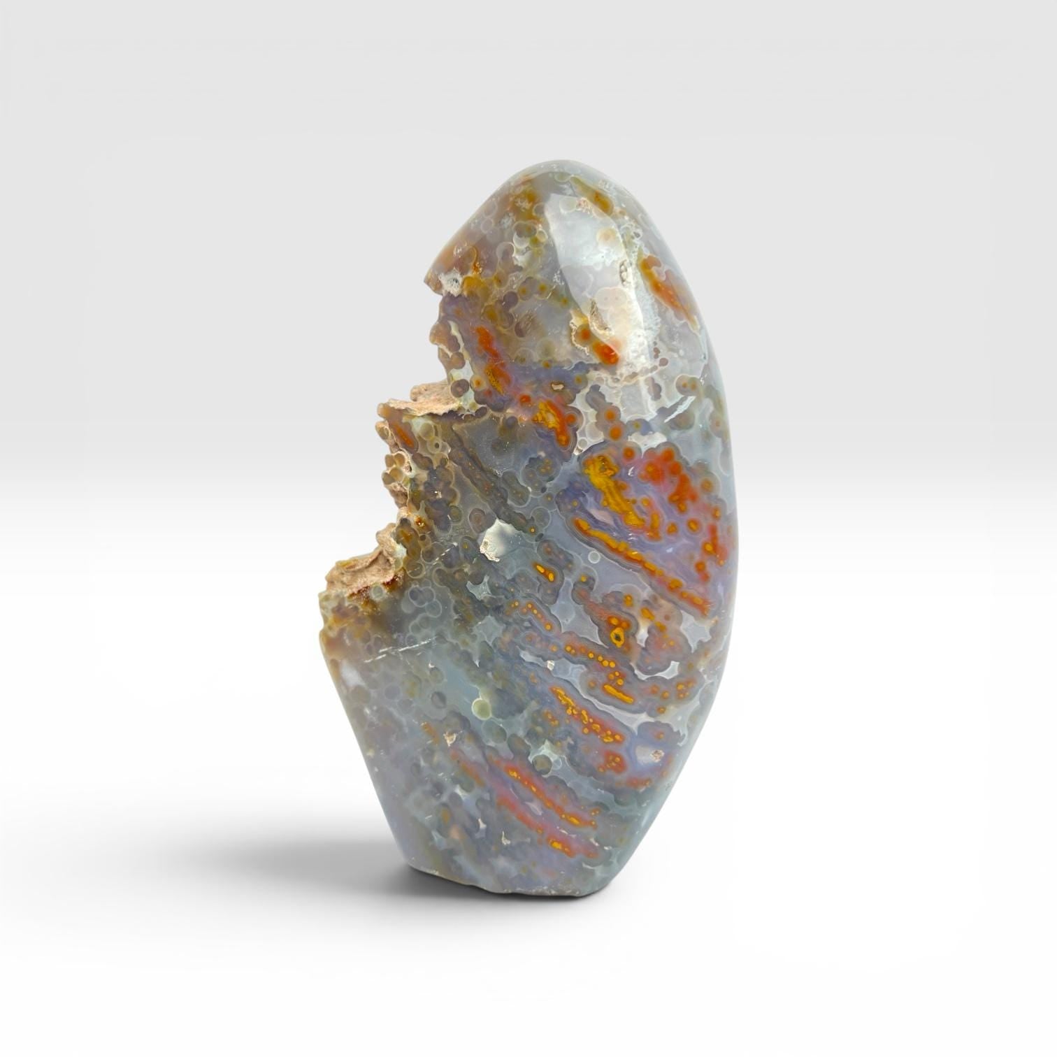 Rare Ocean Jasper Jelly Free Form – Large One-of-a-Kind with Botryoidal Orbs