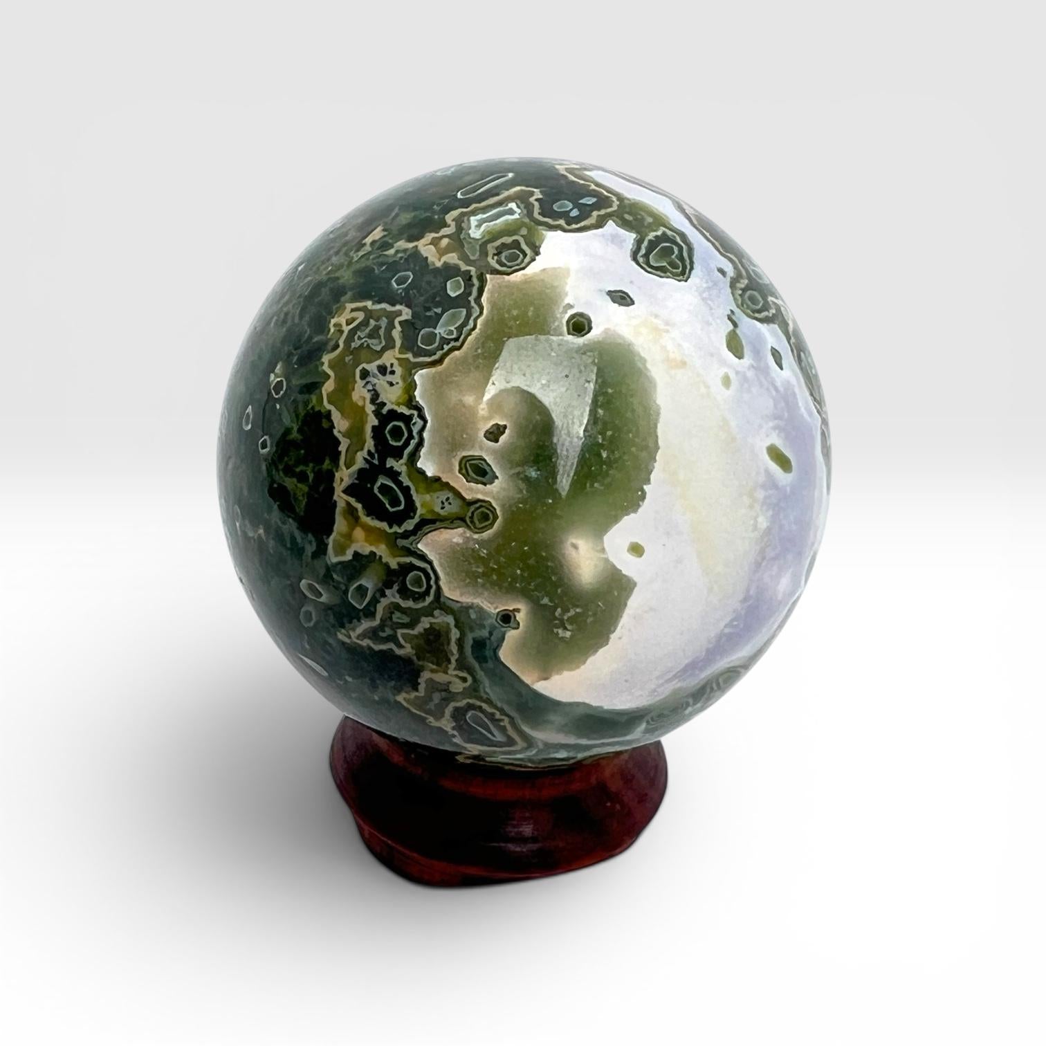 Ocean Jasper Sphere Old Stock Crystal Sphere: Vein 7