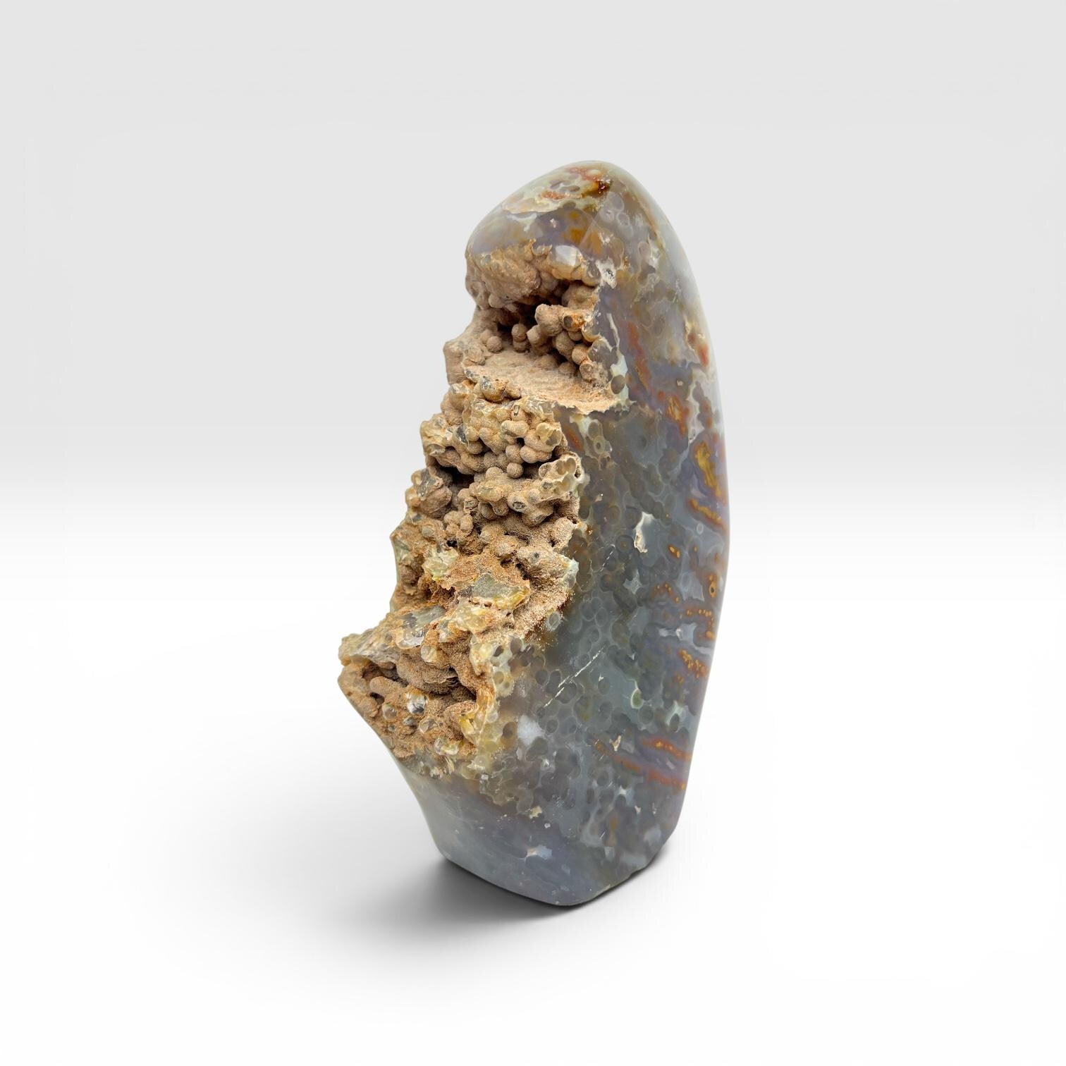 Rare Ocean Jasper Jelly Free Form – Large One-of-a-Kind with Botryoidal Orbs