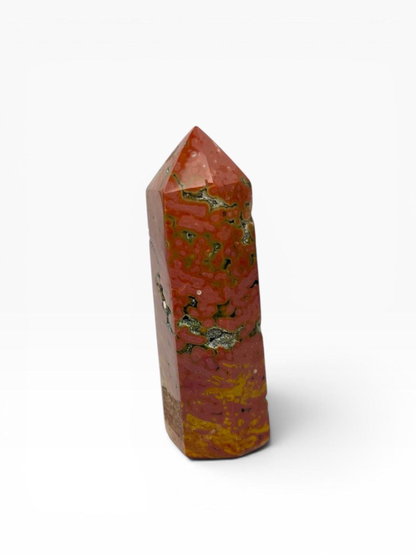 Marovato Ocean Jasper Tower - Veinless Orbicular Jasper Crystal from Madagascar