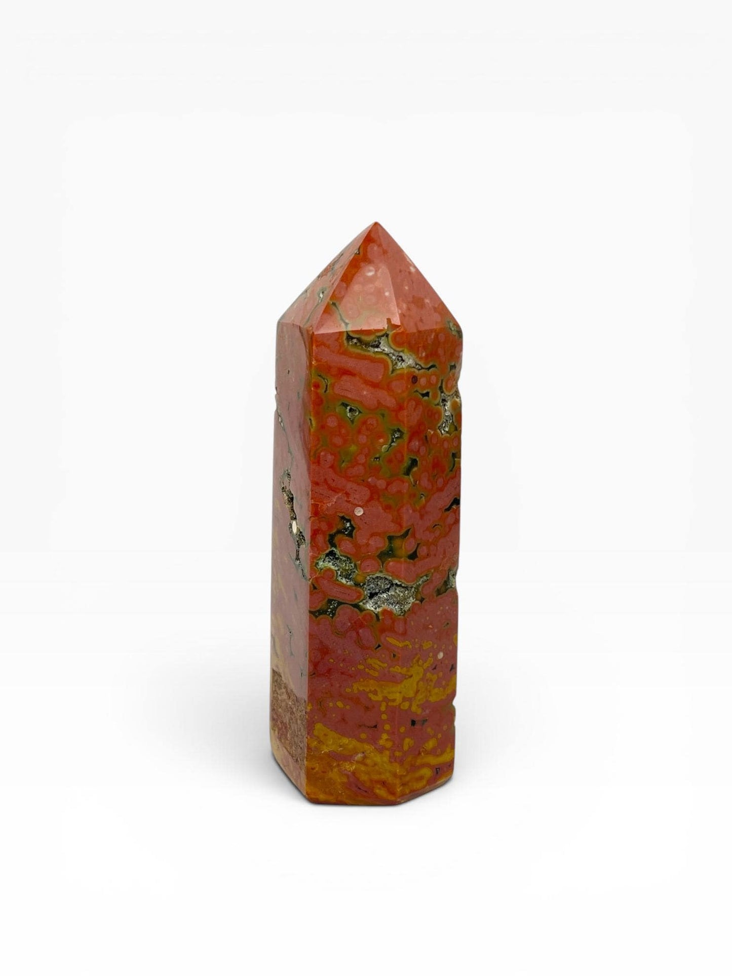 Marovato Ocean Jasper Tower - Veinless Orbicular Jasper Crystal from Madagascar