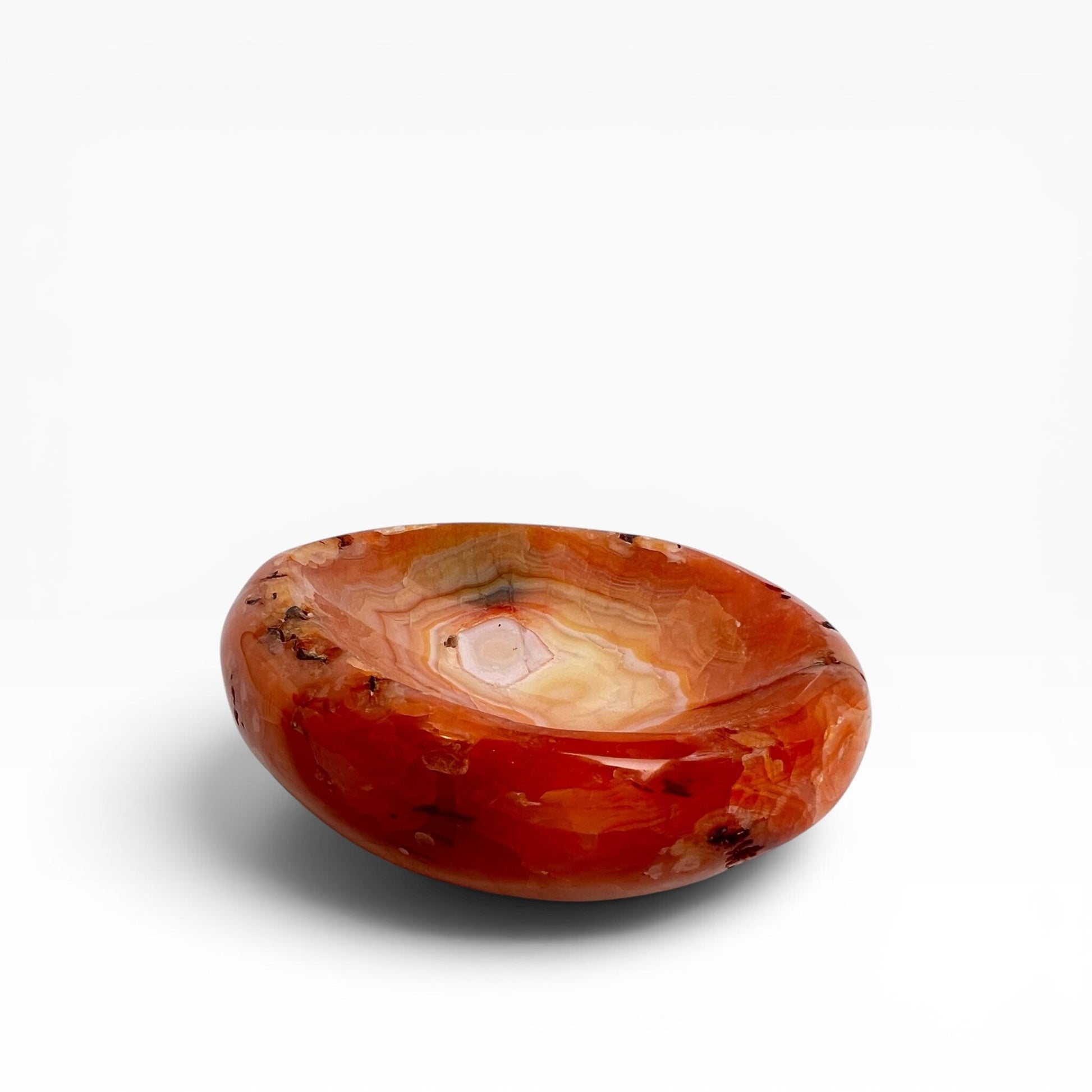 Carnelian Crystal Bowl: Large Carved Trinket or Soap Dish