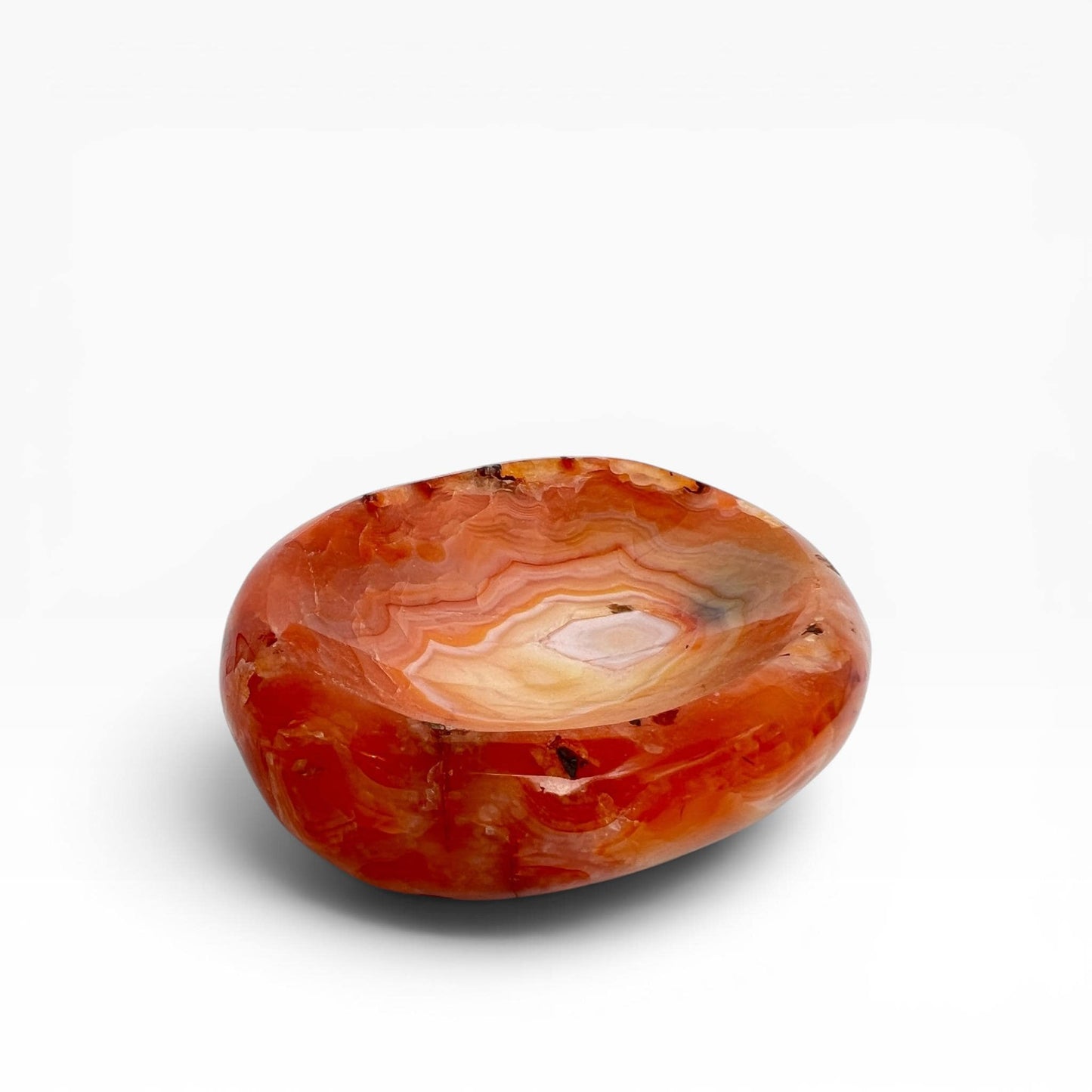 Carnelian Crystal Bowl: Large Carved Trinket or Soap Dish