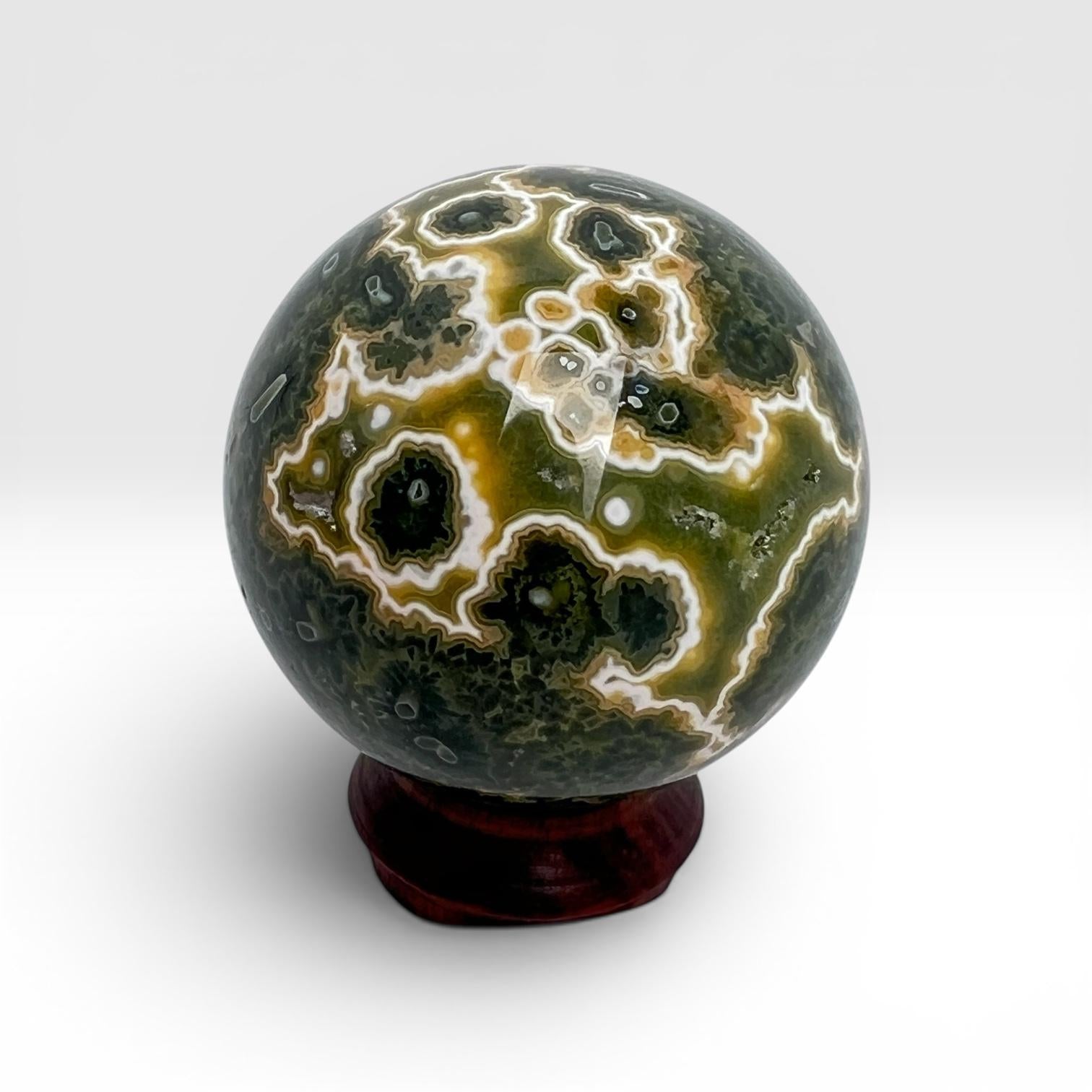 Ocean Jasper Sphere Old Stock Crystal Sphere: Vein 7
