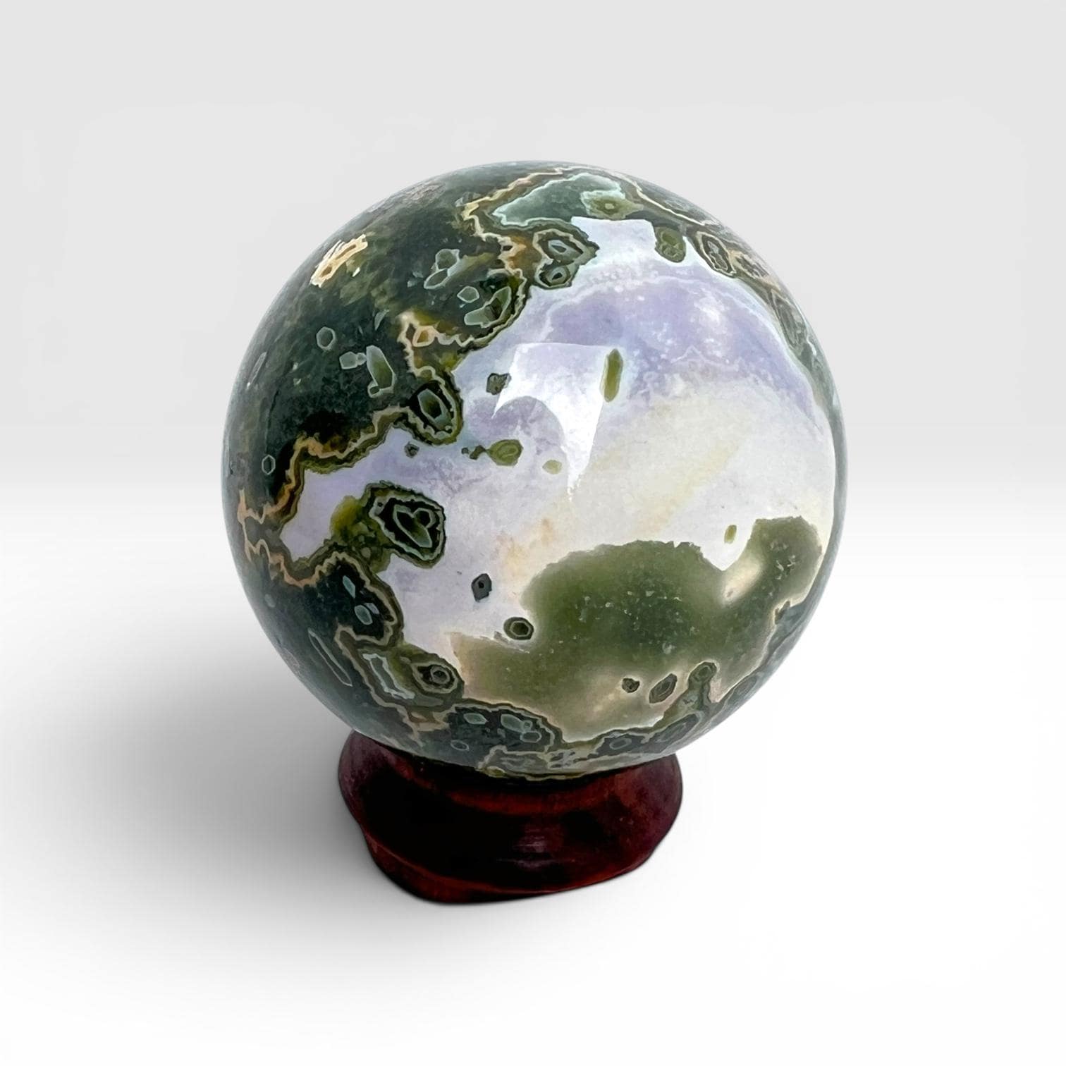 Ocean Jasper Sphere Old Stock Crystal Sphere: Vein 7