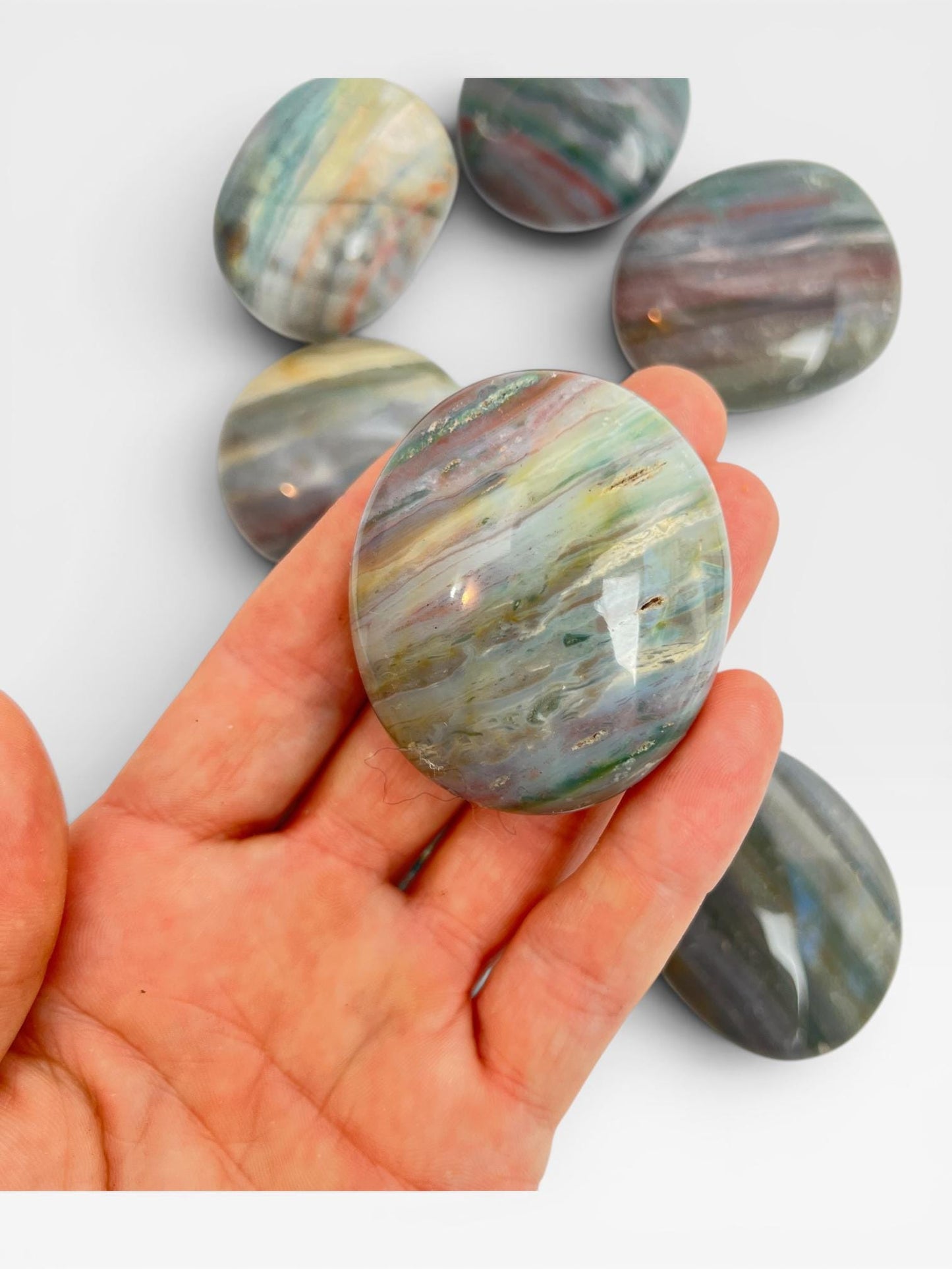 Ocean Wave Jasper - Marovato Palm Stones