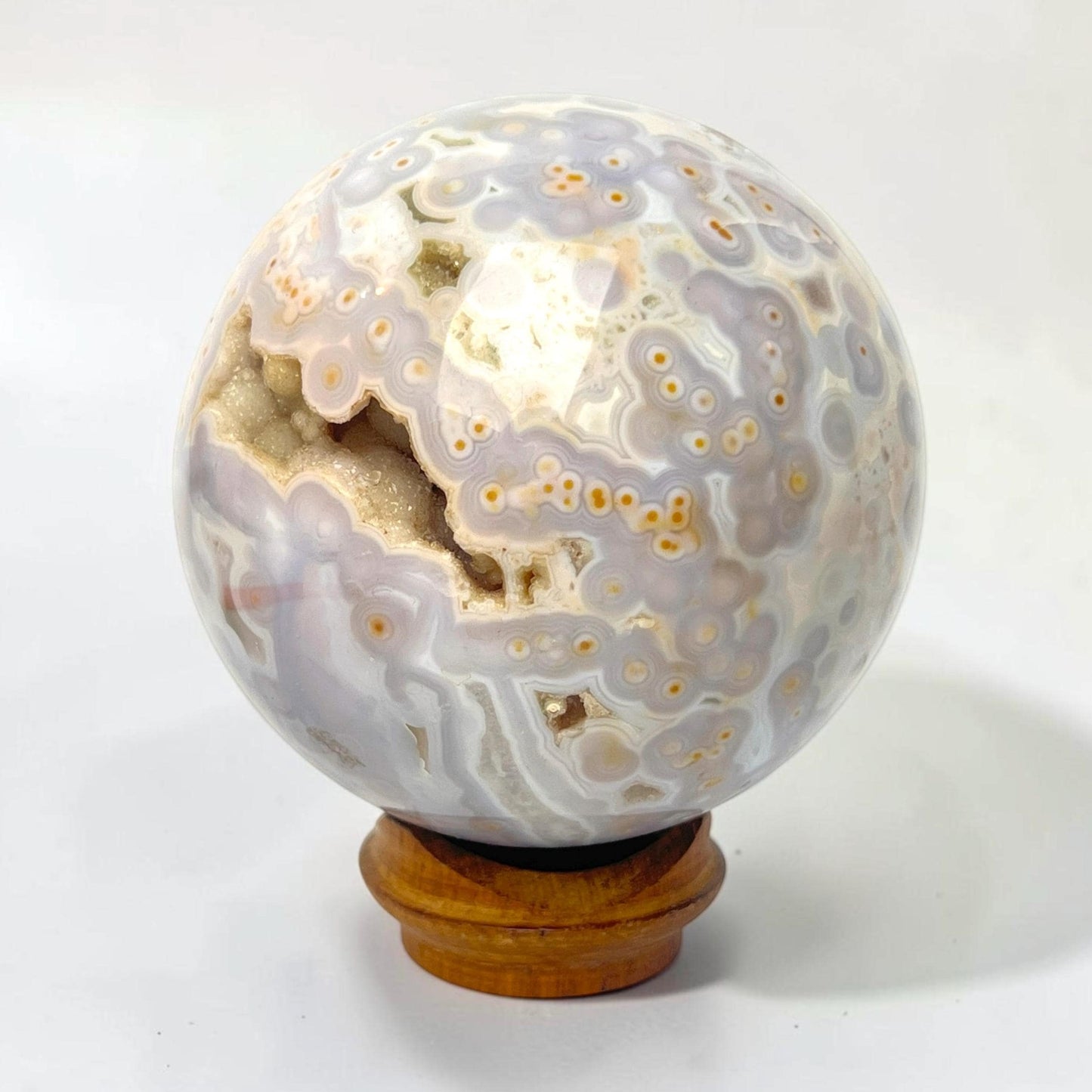 Ocean Jasper Sphere: Rare Vein 3-4 Jelly Piece