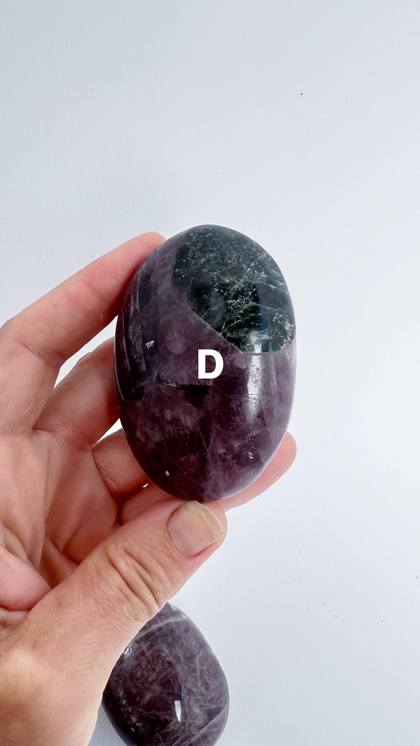 Purple Anhydrite Large Palm Stones, Your choice : Rare Madagascar crystal
