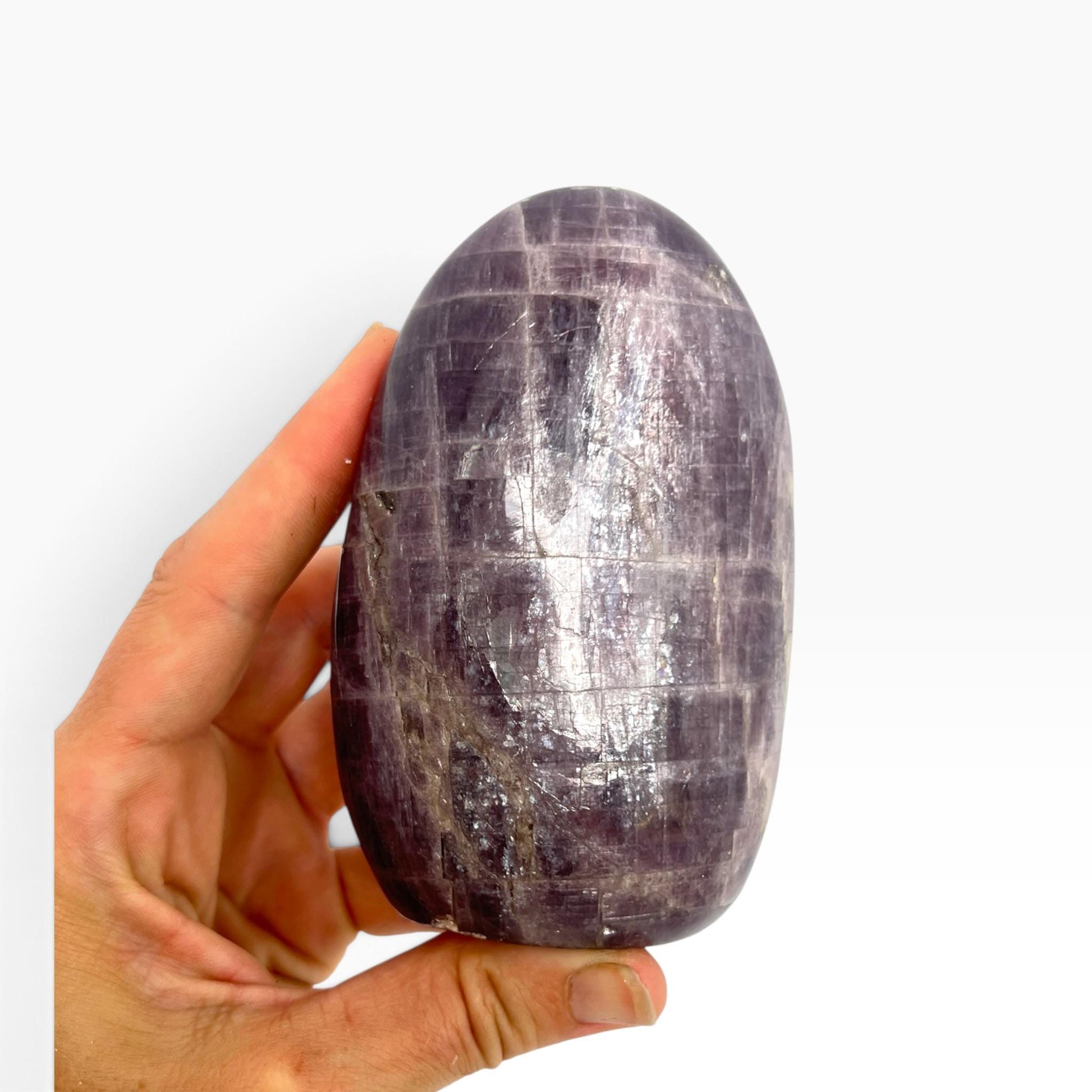 Purple Anhydrite Freeform: Polished Rare Madagascar Free Standing Crystal