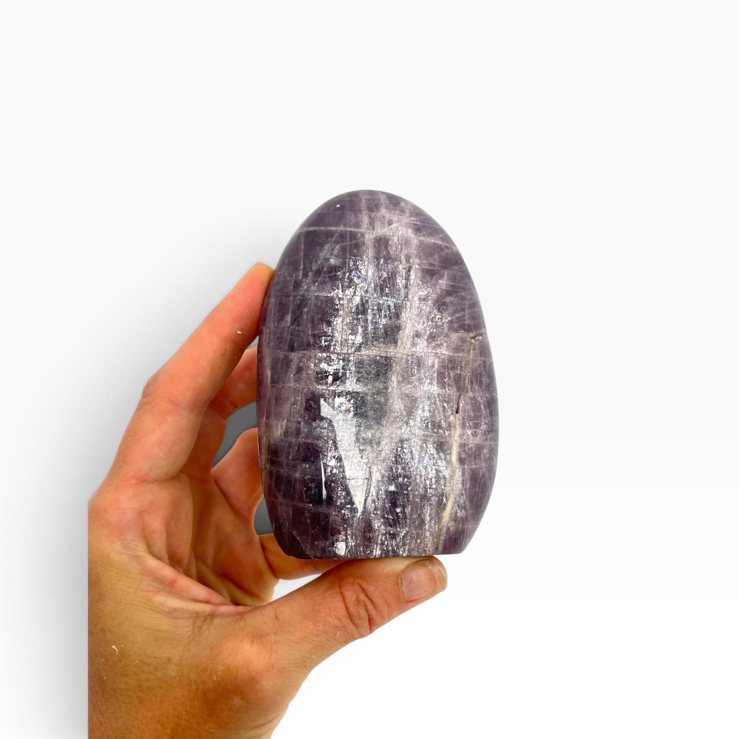 Purple Anhydrite Freeform: Polished Rare Madagascar Free Standing Crystal