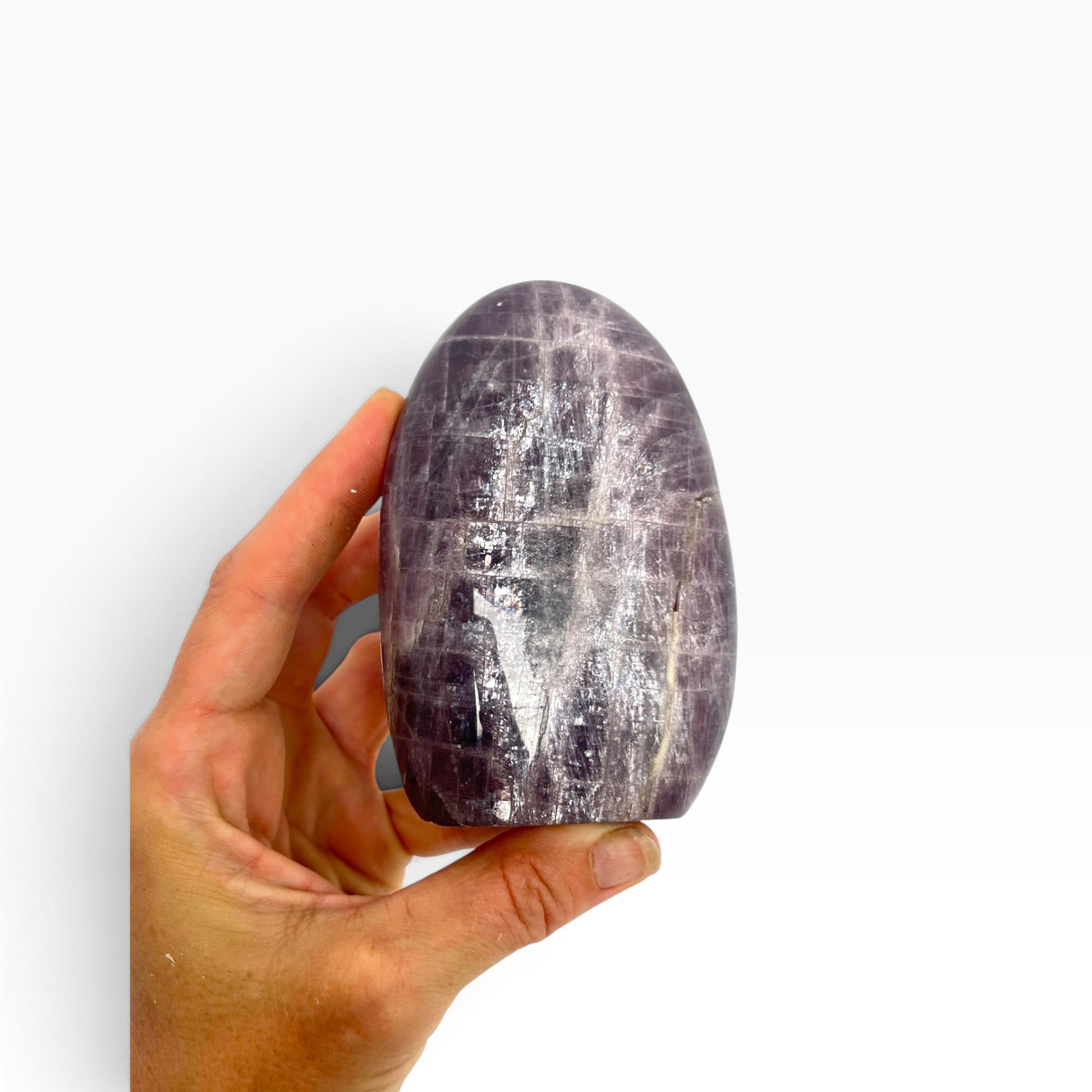 Purple Anhydrite Freeform: Polished Rare Madagascar Free Standing Crystal
