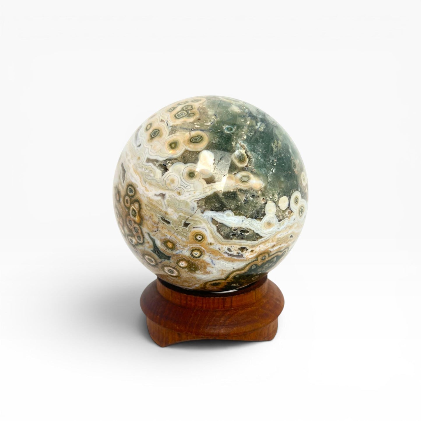 Ocean Jasper Large Sphere: Marovato Vein 7 Unique Coloration