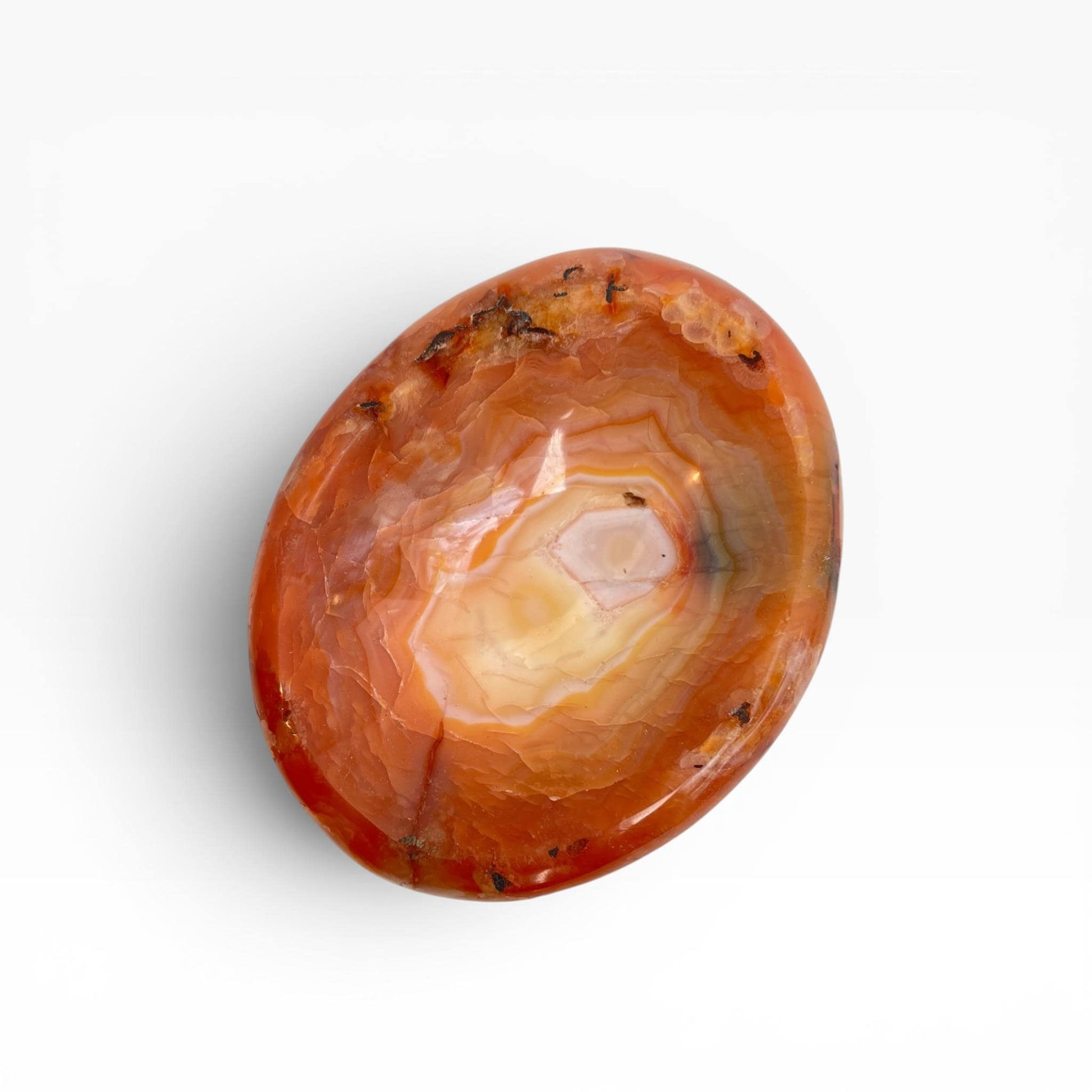 Carnelian Crystal Bowl: Large Carved Trinket or Soap Dish