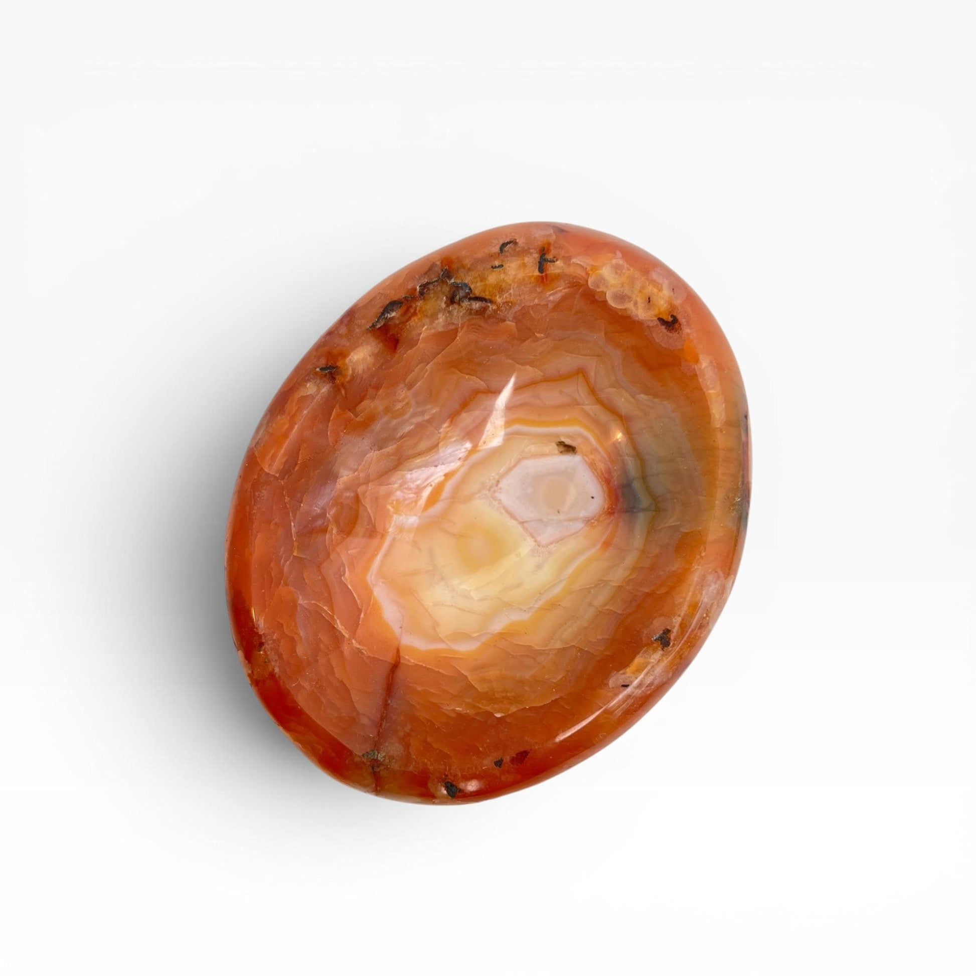 Carnelian Crystal Bowl: Large Carved Trinket or Soap Dish
