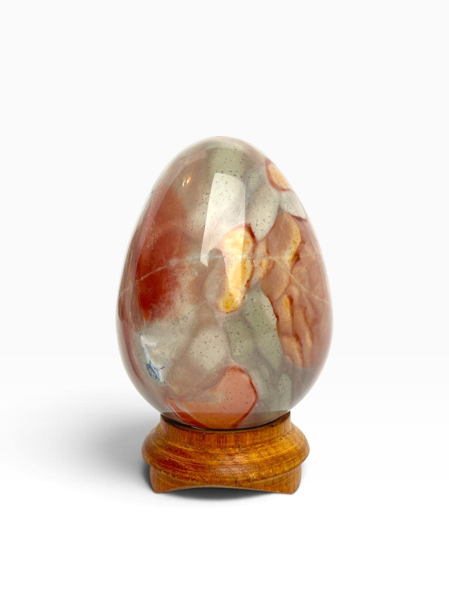 Polychrome Jasper Polished Egg: Madagascar Crystal Egg